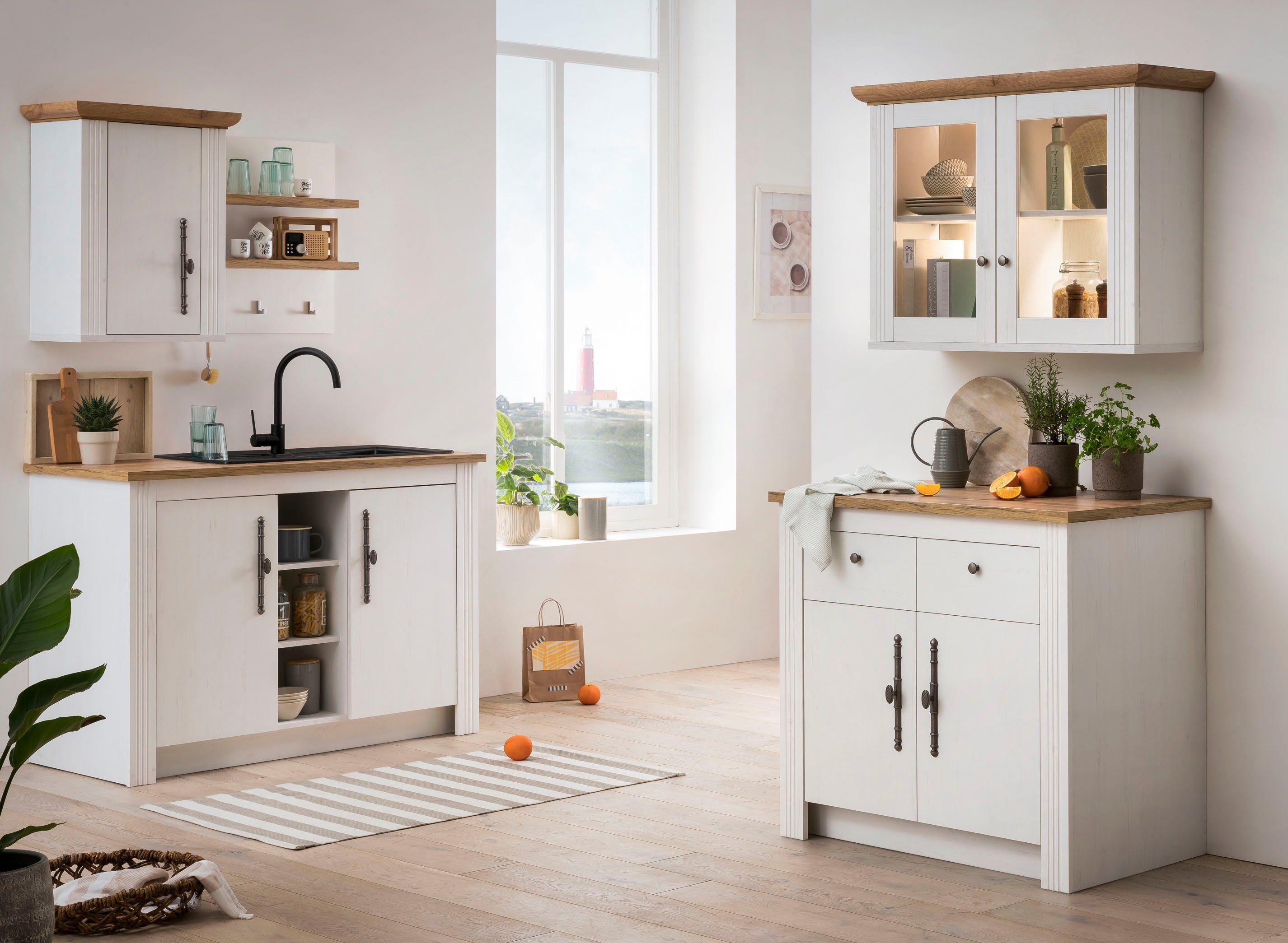 Kochstation Onderkast KS-Westminster in romantische landelijke stijl, breedte 100 cm, exclusief by otto