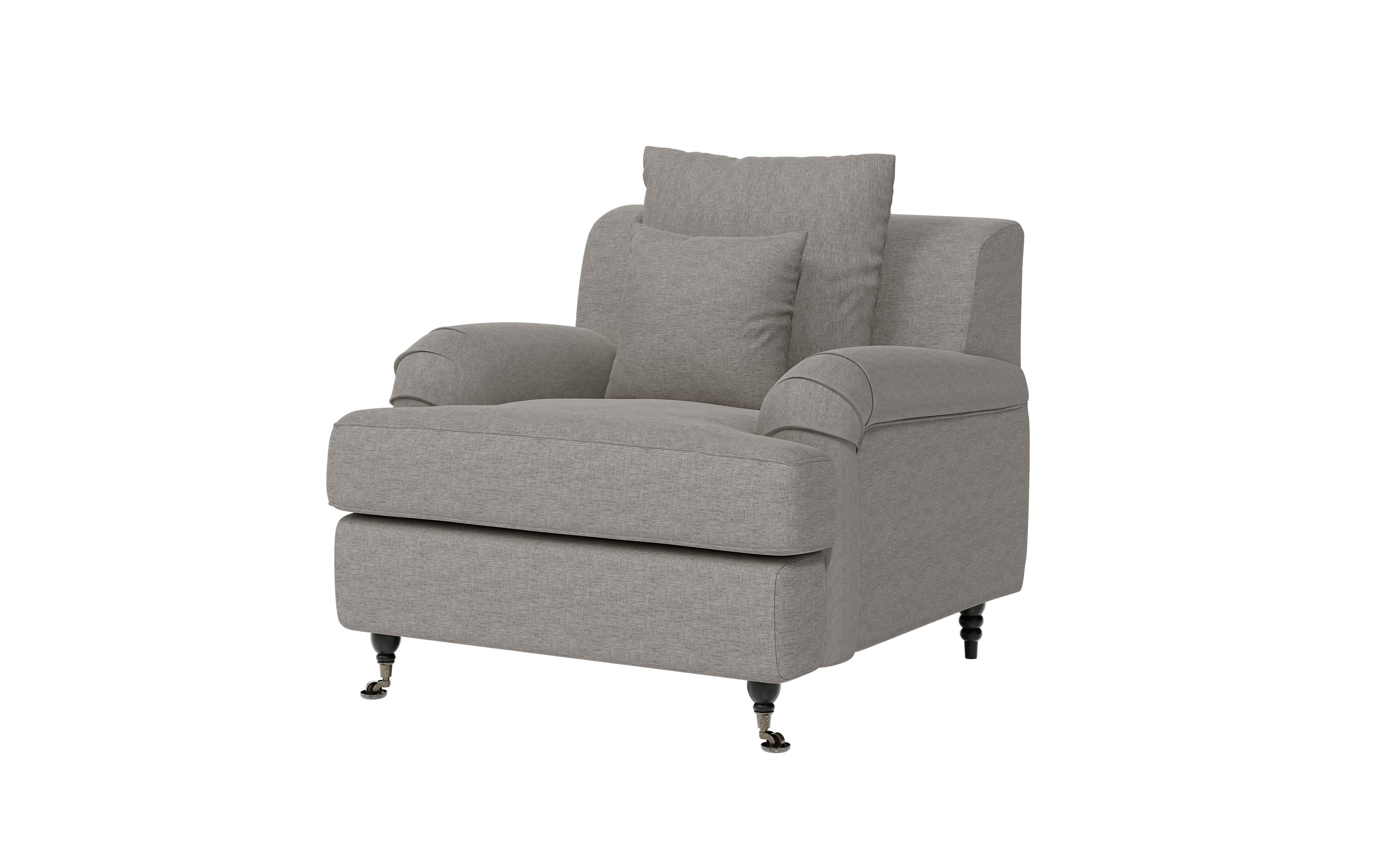 Guido Maria Kretschmer Home&Living Fauteuil NORIN twee soorten poten: voor - wieltjes, aan de achterkant - houten poten