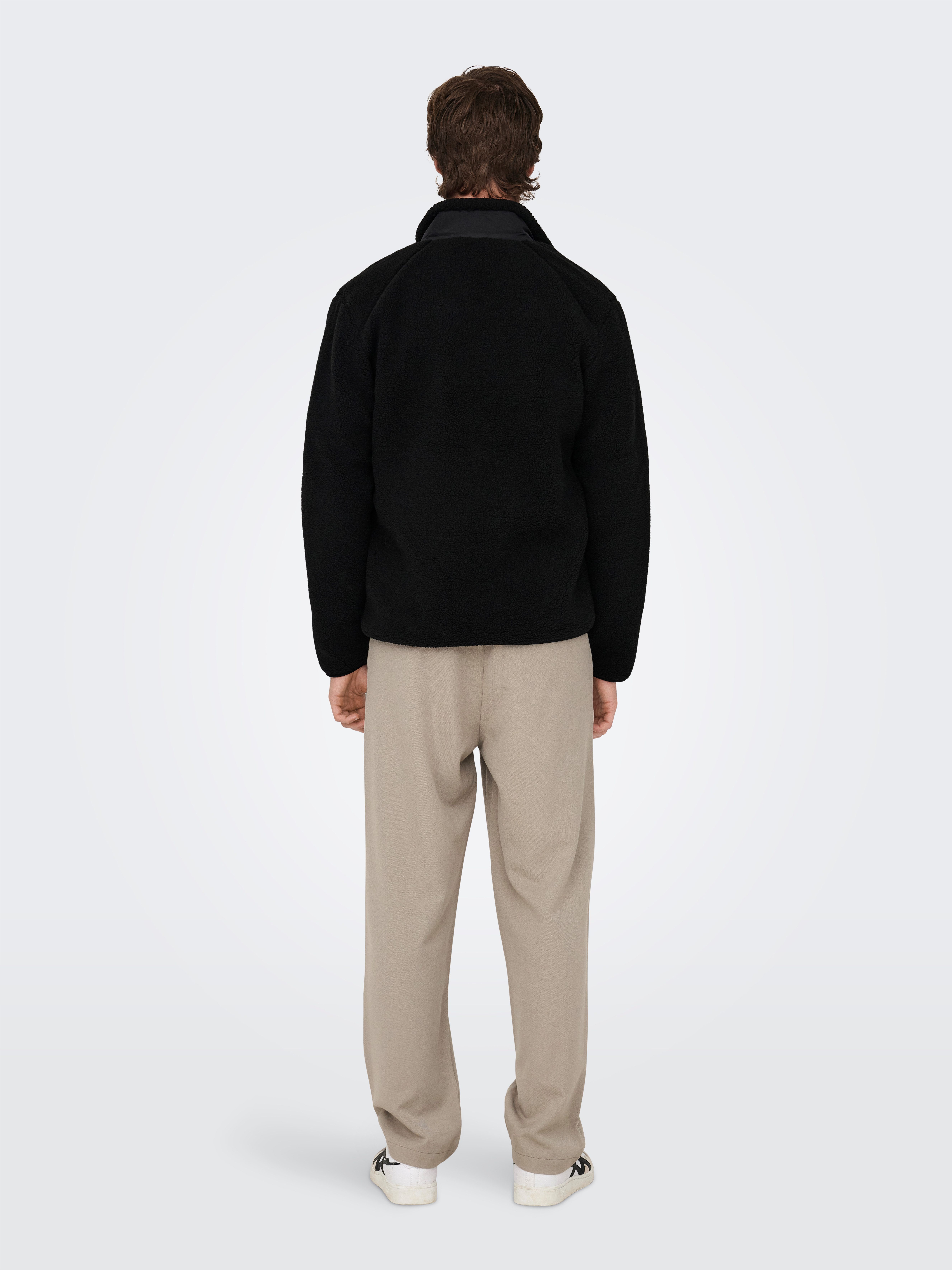 ONLY & SONS Gebreid fleecejack ONSDALLAS LIFE SHERPA JACKET OTW VD