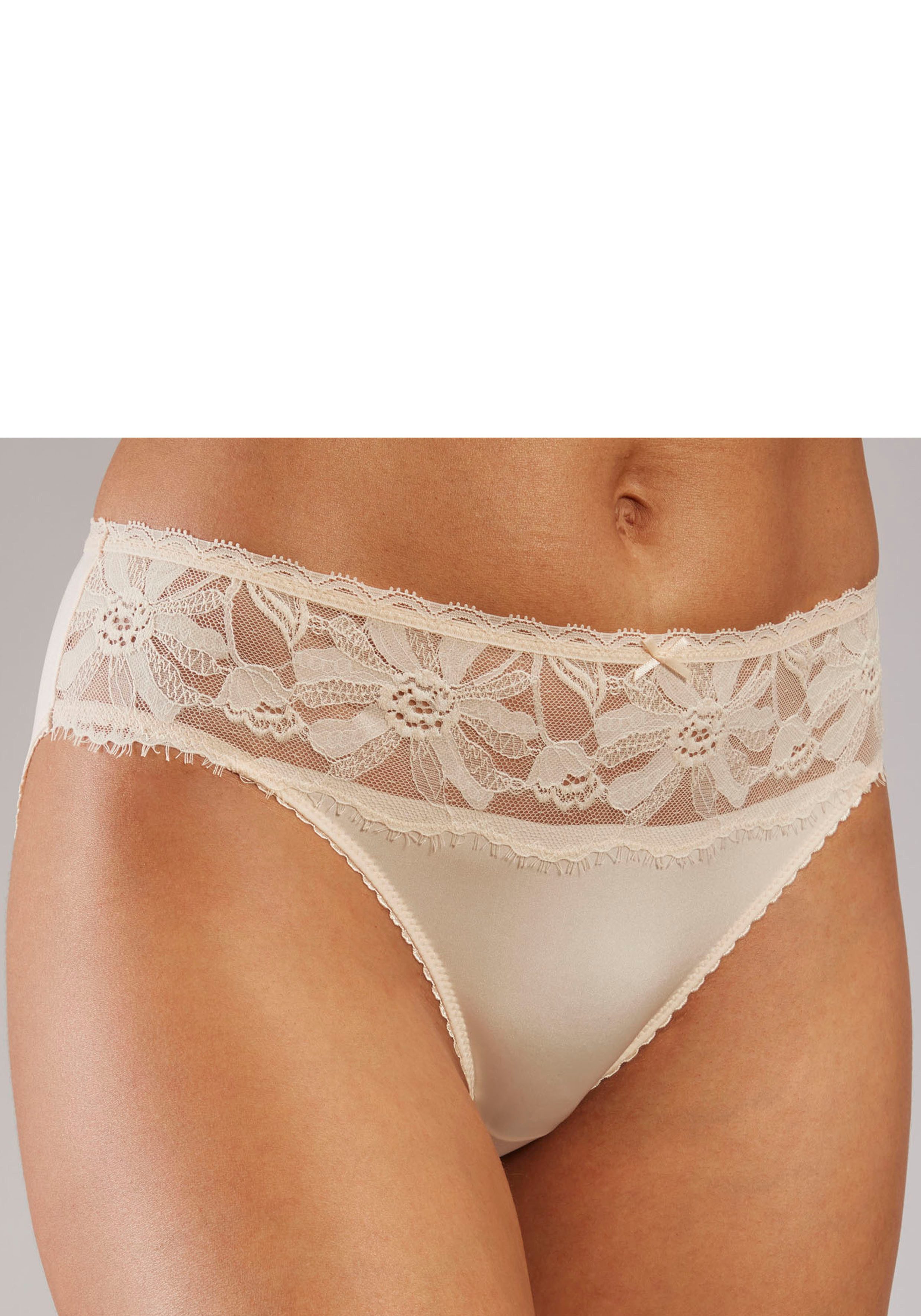 Lascana Slip met chique kanten inzetten