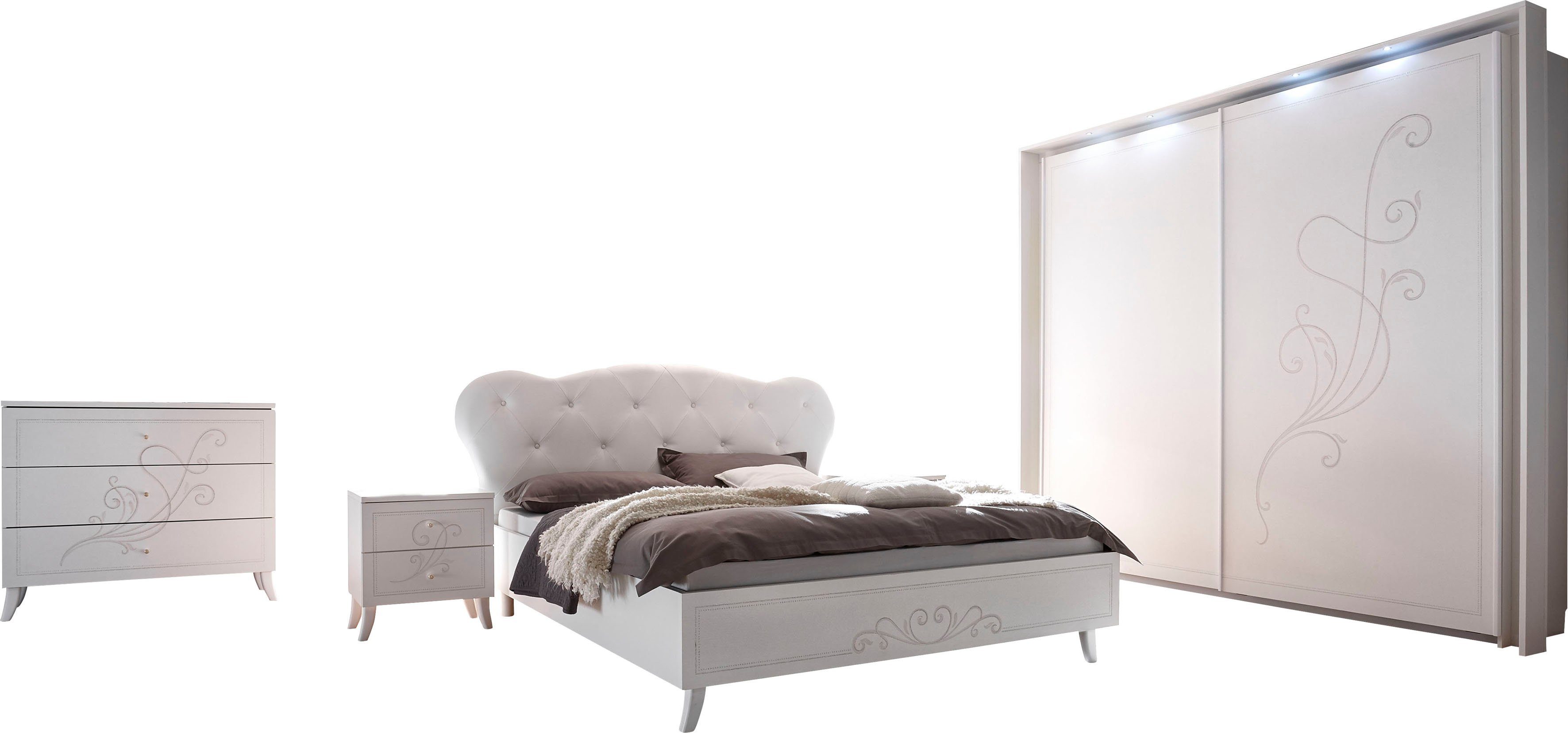 INOSIGN Slaapkamerserie Tivoli (set, 4-delig) complete slaapkamers wit