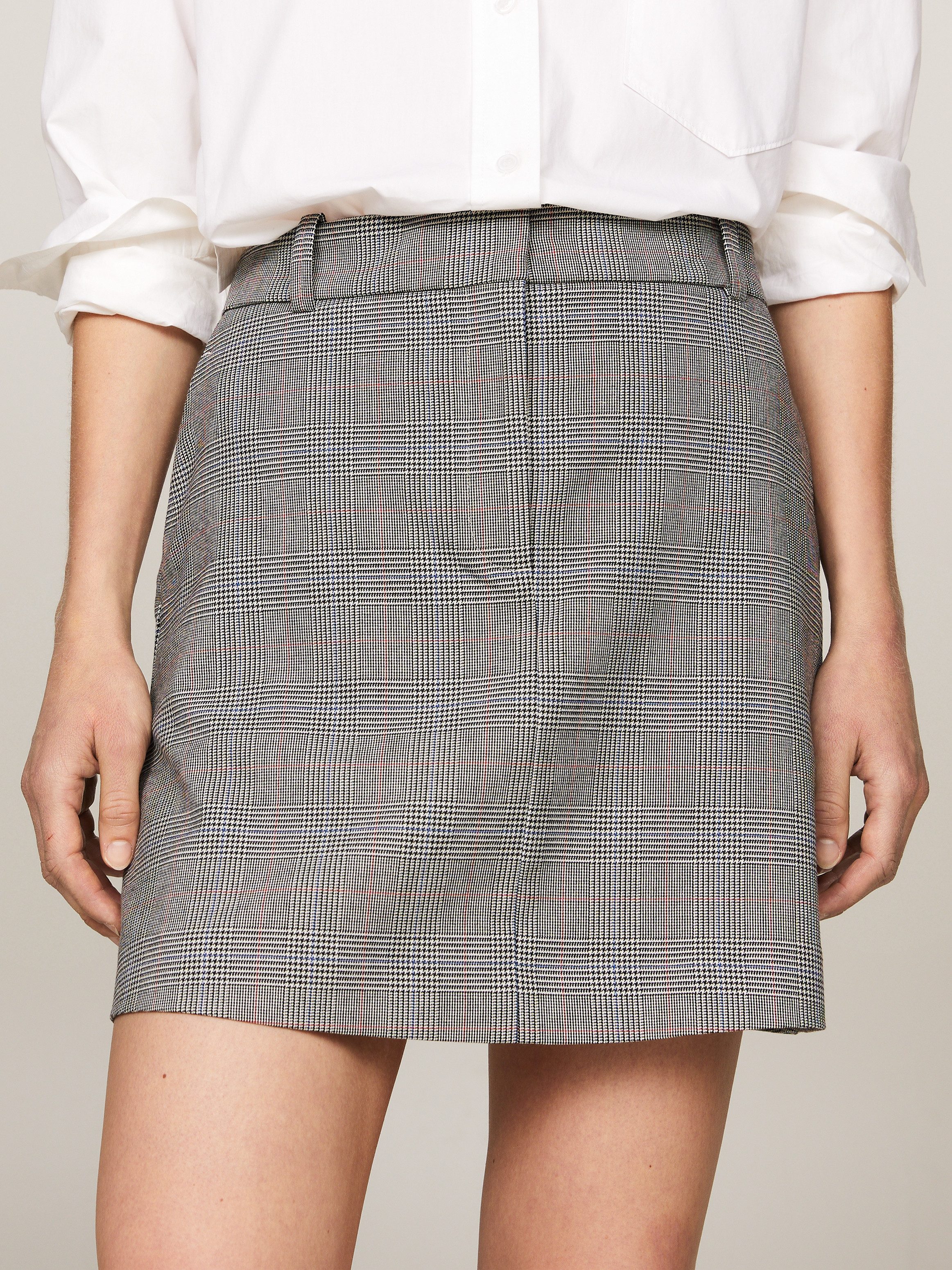 Tommy Hilfiger Kokerrok POW CHECK SHORT SKIRT (Global Serie TH VROUWEN)