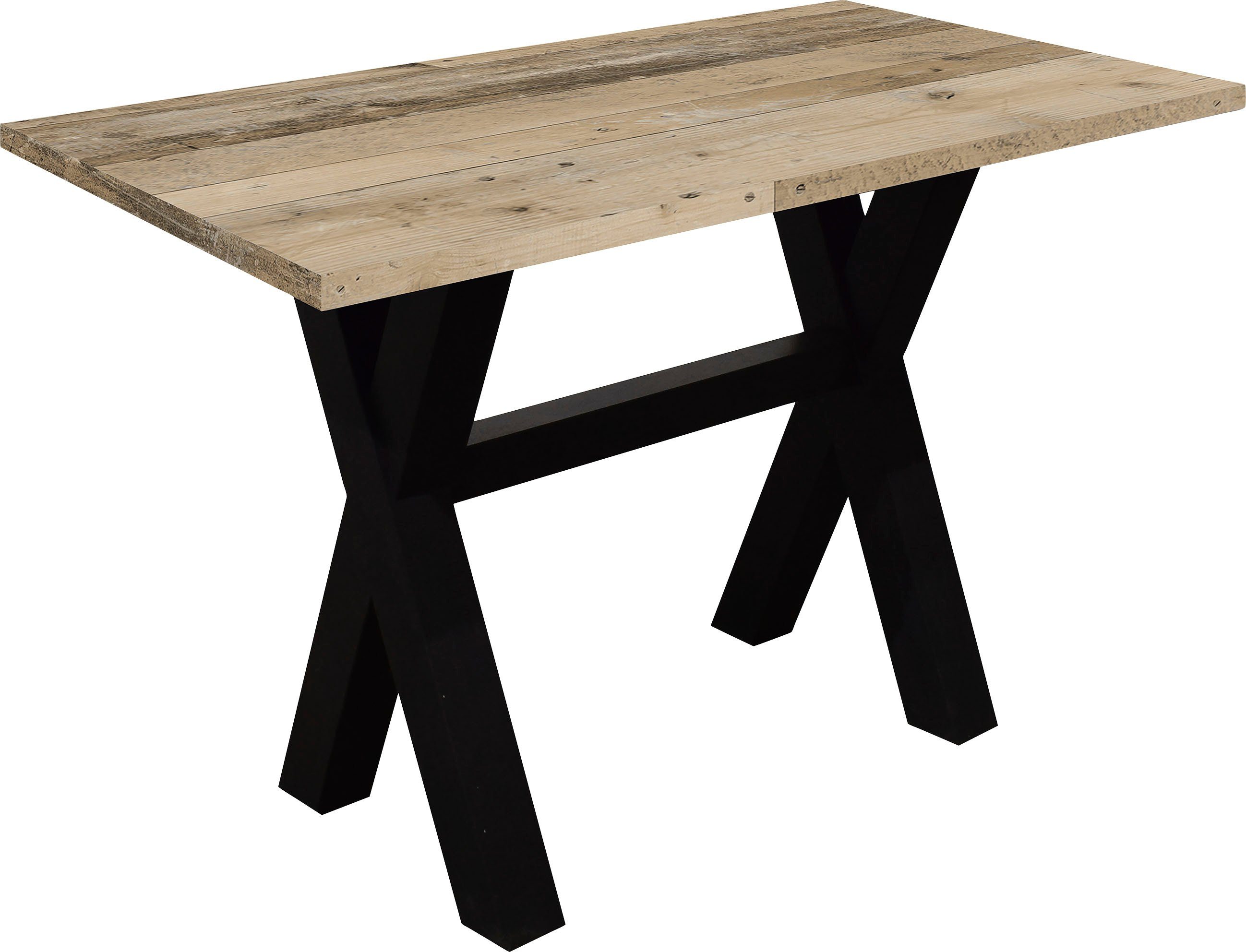 Mäusbacher Bartafel Frame in X-model (breedte 120, 140 of 160 cm) rechthoekige tafels maat 140 cm x 105 cm x 70 cm bruin