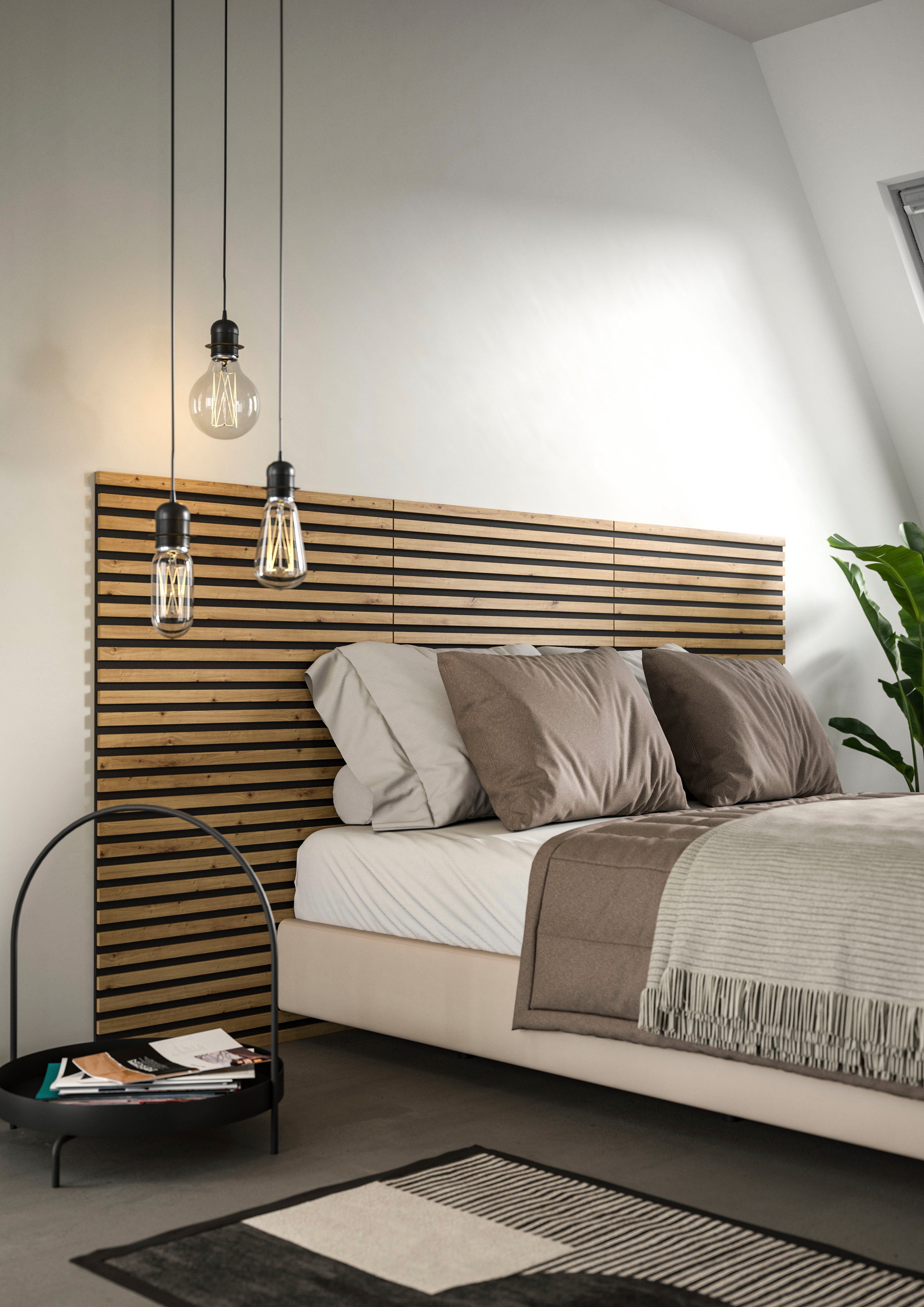 INOSIGN Wandpaneel Silencio, 3-delige set, elk 40 x 80 cm, inclusief 3 afwerkingslijsten (3-delig)