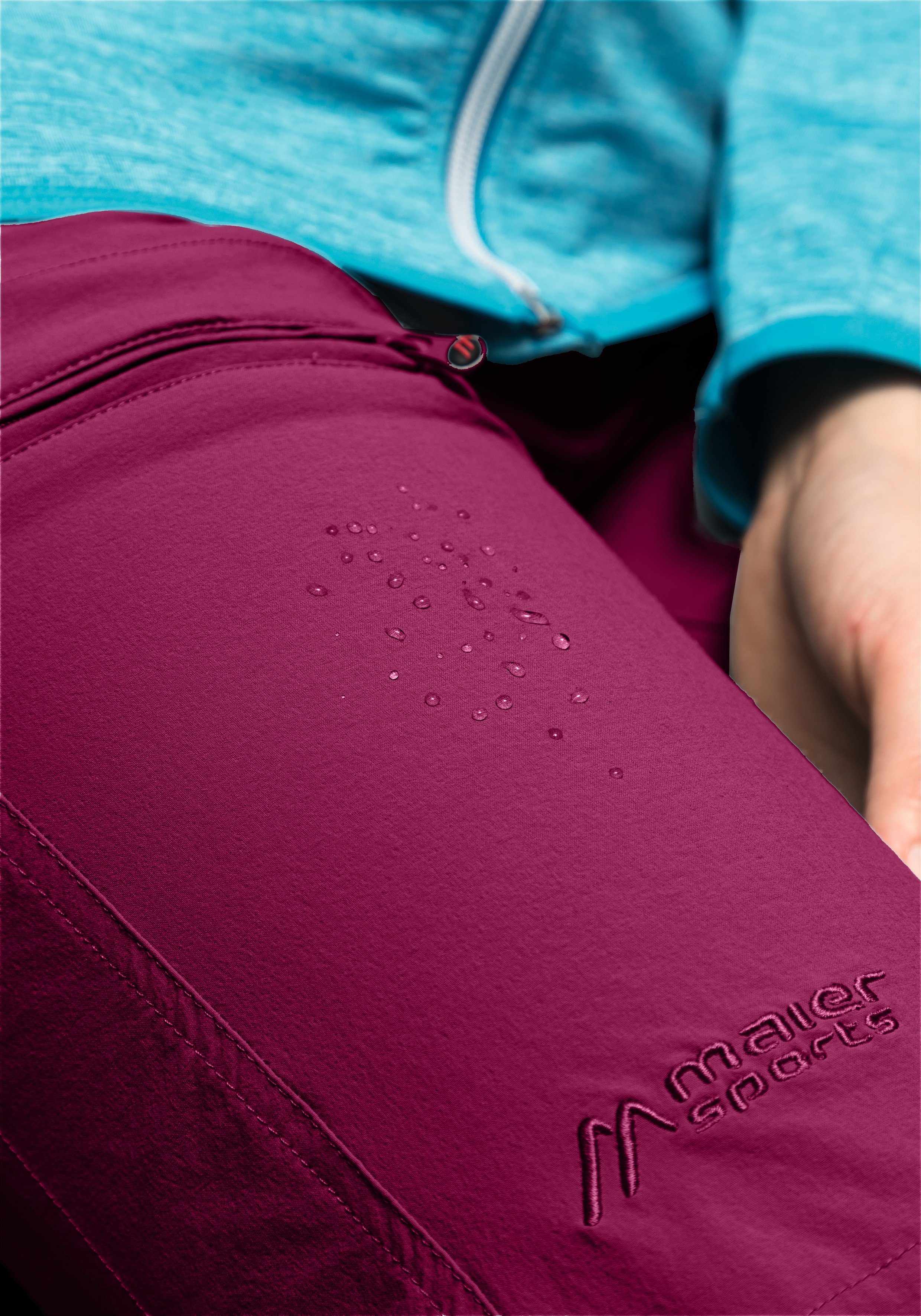 Maier Sports Functionele broek Lulaka Dames wandelbroek, ventilerende outdoorbroek met oprolfunctie