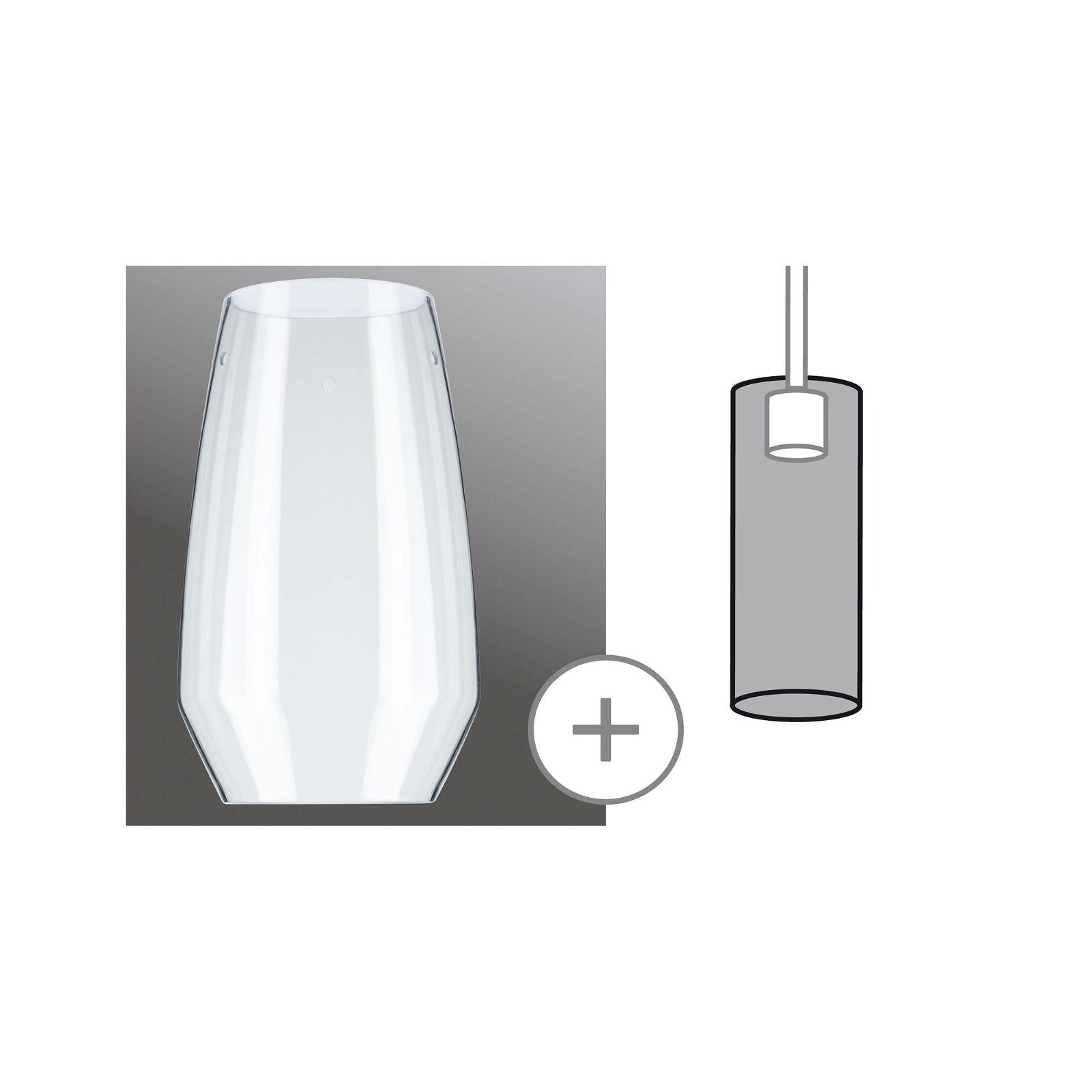 Paulmann Railsysteem sets URail Scherm Vento 2Easy 170mm Helder (1-delig)