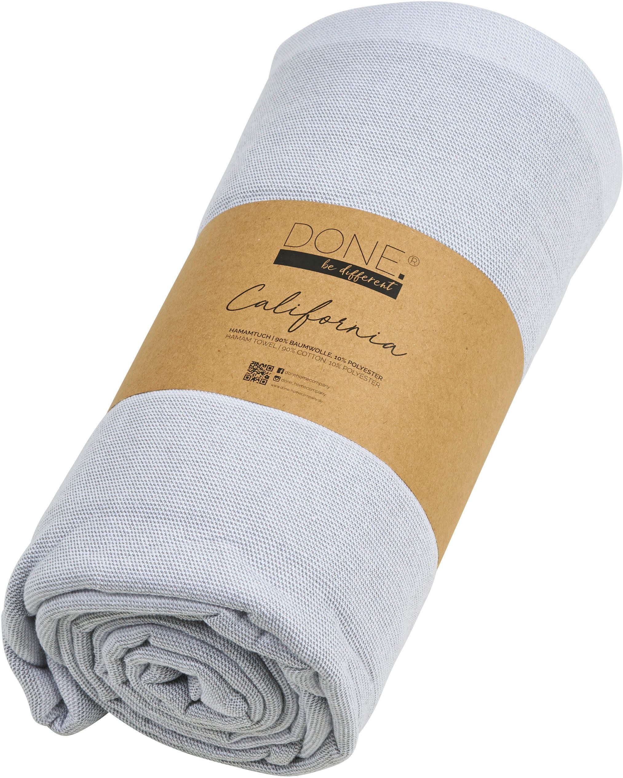 done.® Hamamdoek California Strandhanddoek met opvallende, gekleurde strepen (1 stuk)