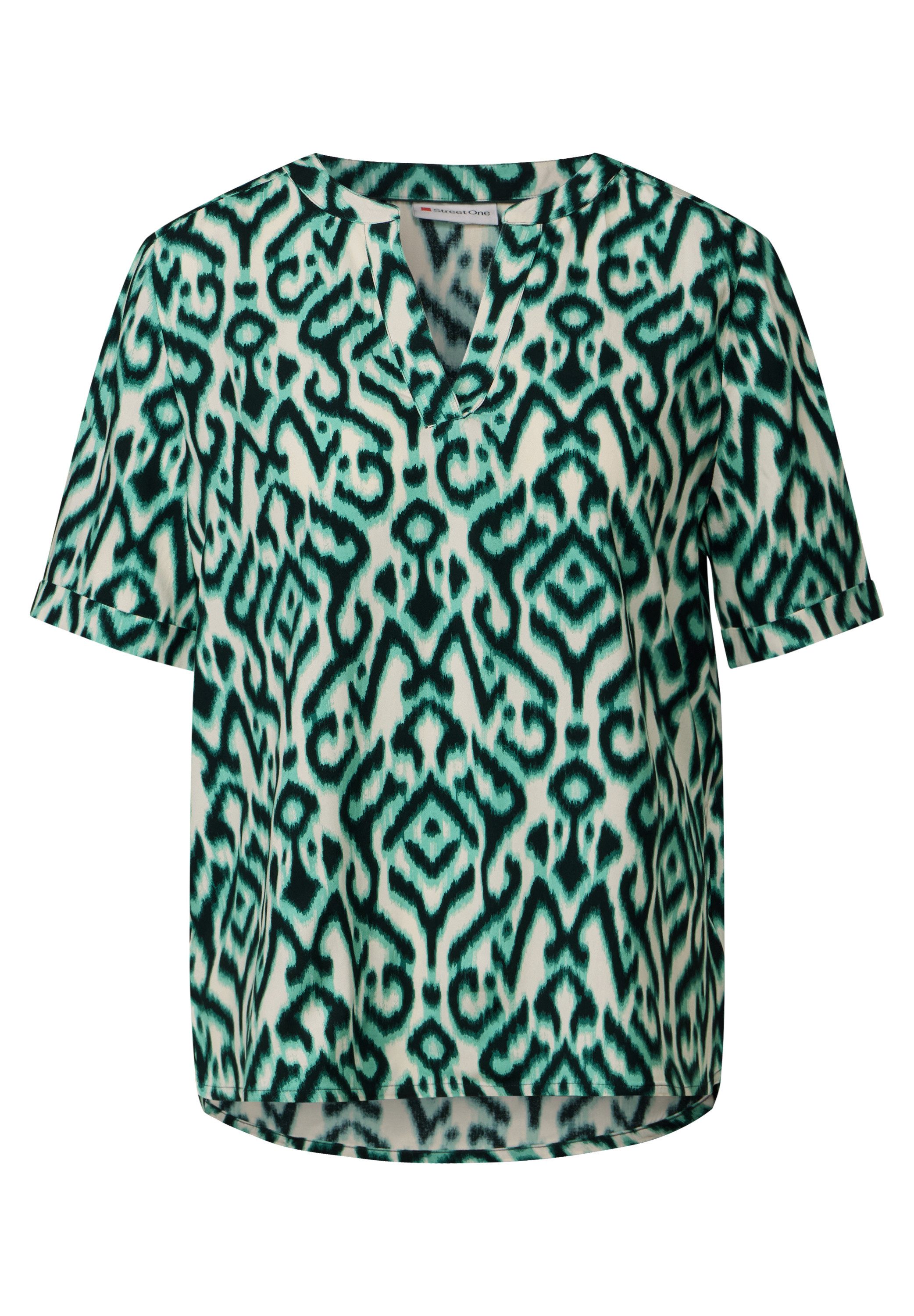 STREET ONE Blouse met korte mouwen met print all-over