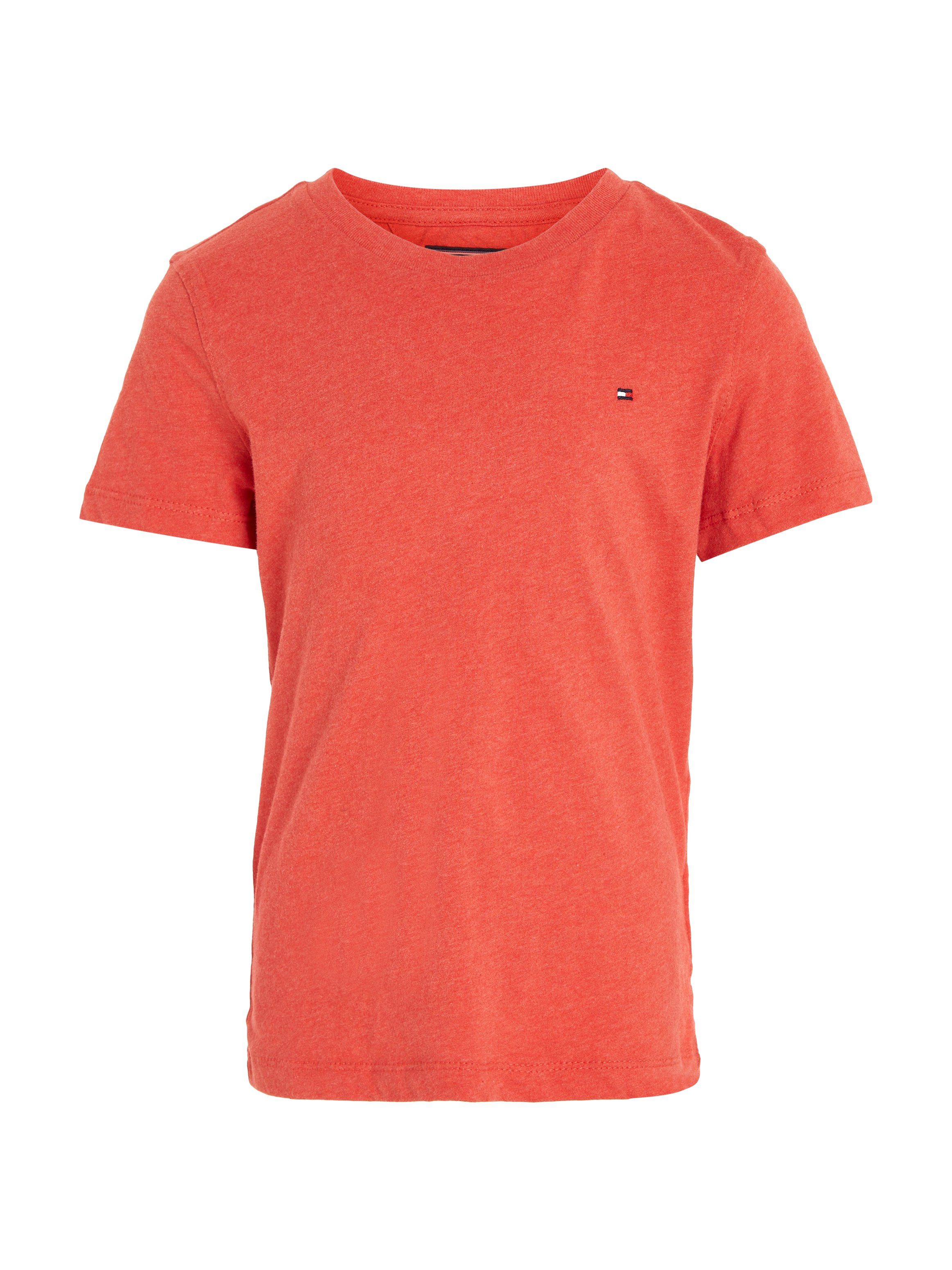 Tommy Hilfiger Shirt met ronde hals BOYS BASIC CN KNIT S/S met tommy hilfiger-merklabel