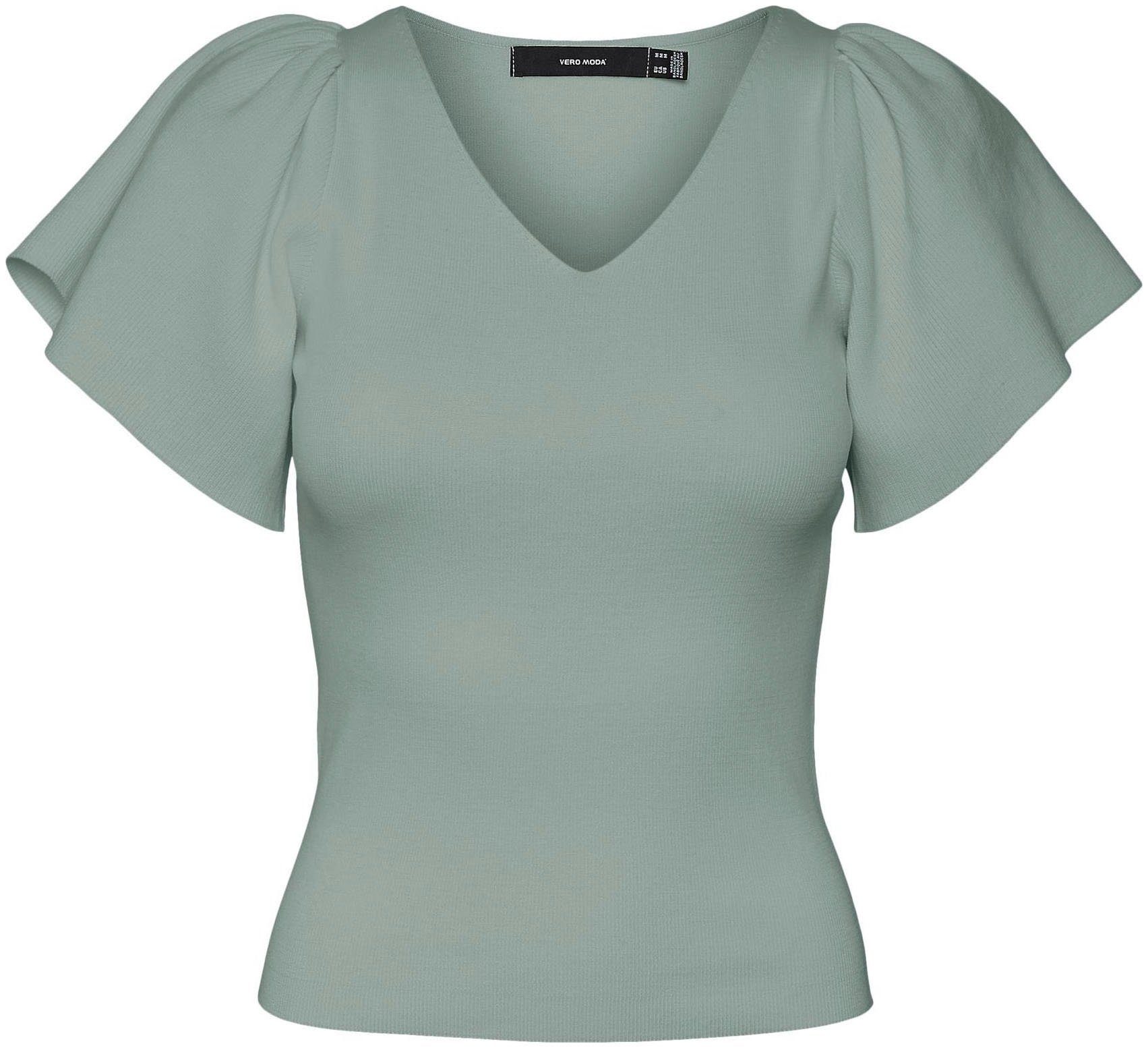 Vero Moda Gebreide trui VMGINNY SS V-NECK PULLOVER NOOS