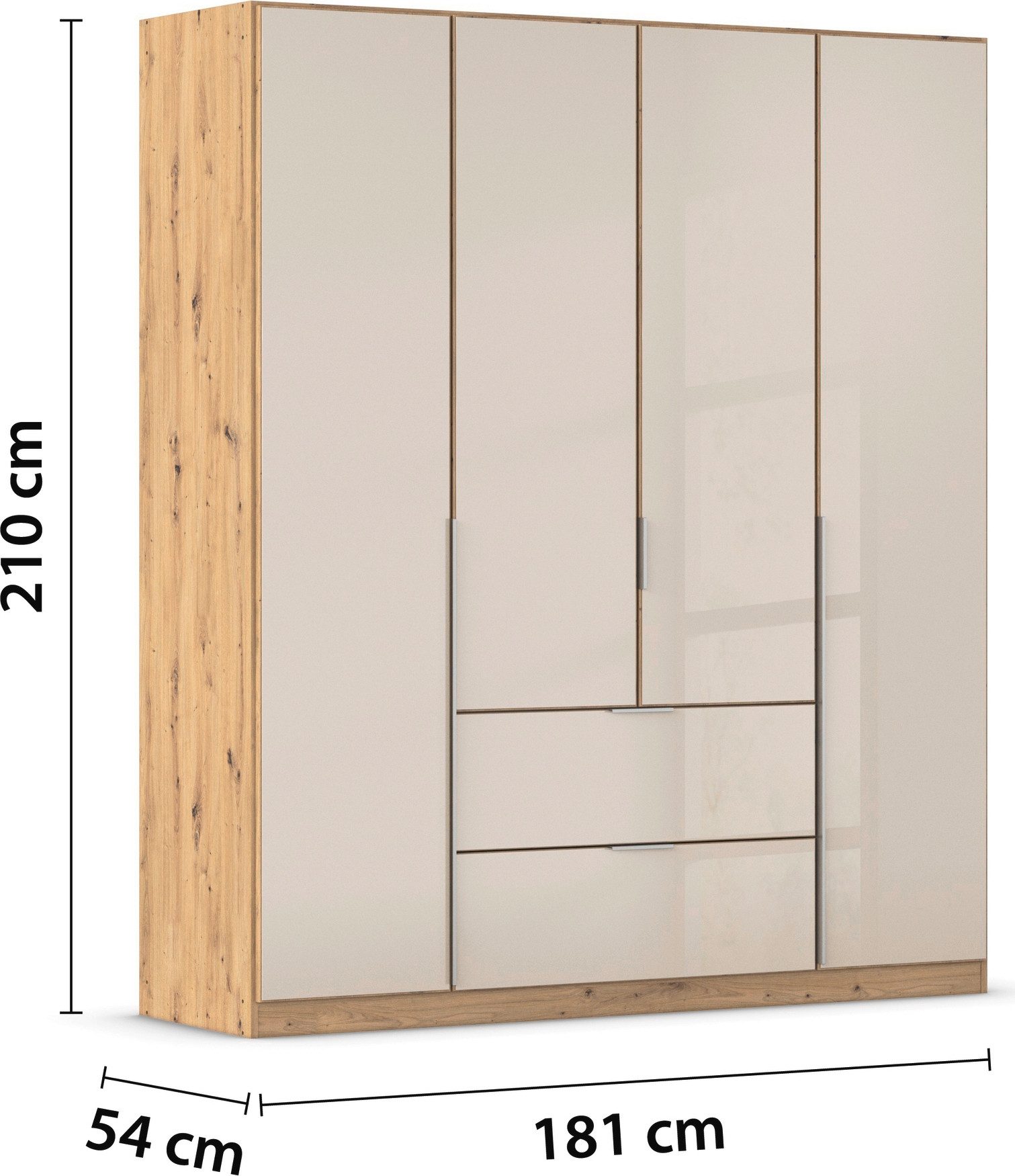 rauch Draaideurkast Kledingkasten kast garderobe AGORDO met glazen front