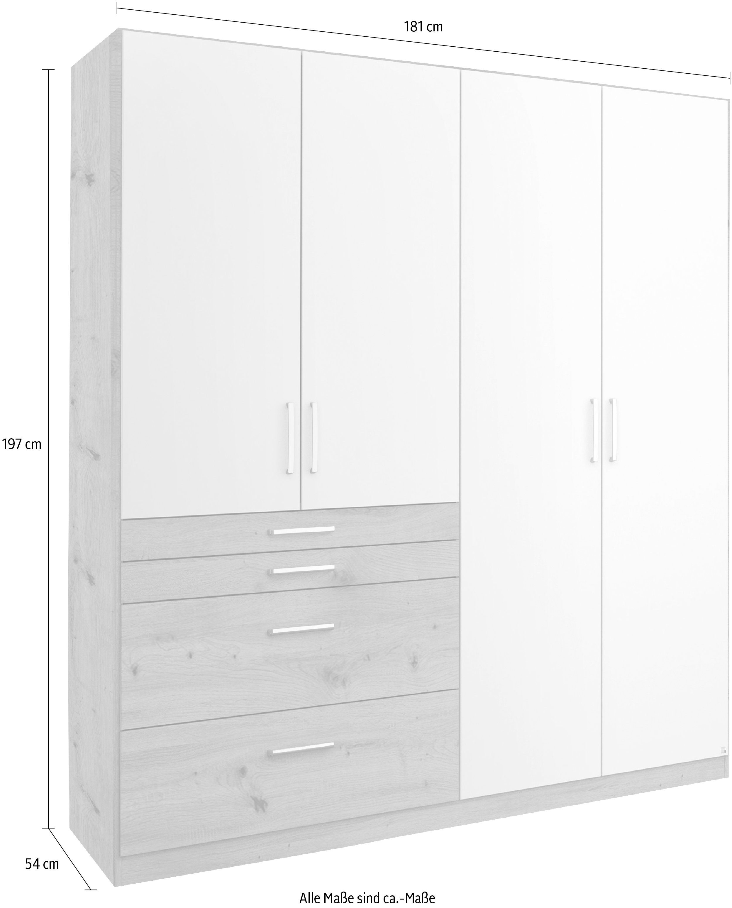 rauch Kledingkast Harburg draaideurkast slaapkamerkast met veel opbergruimte