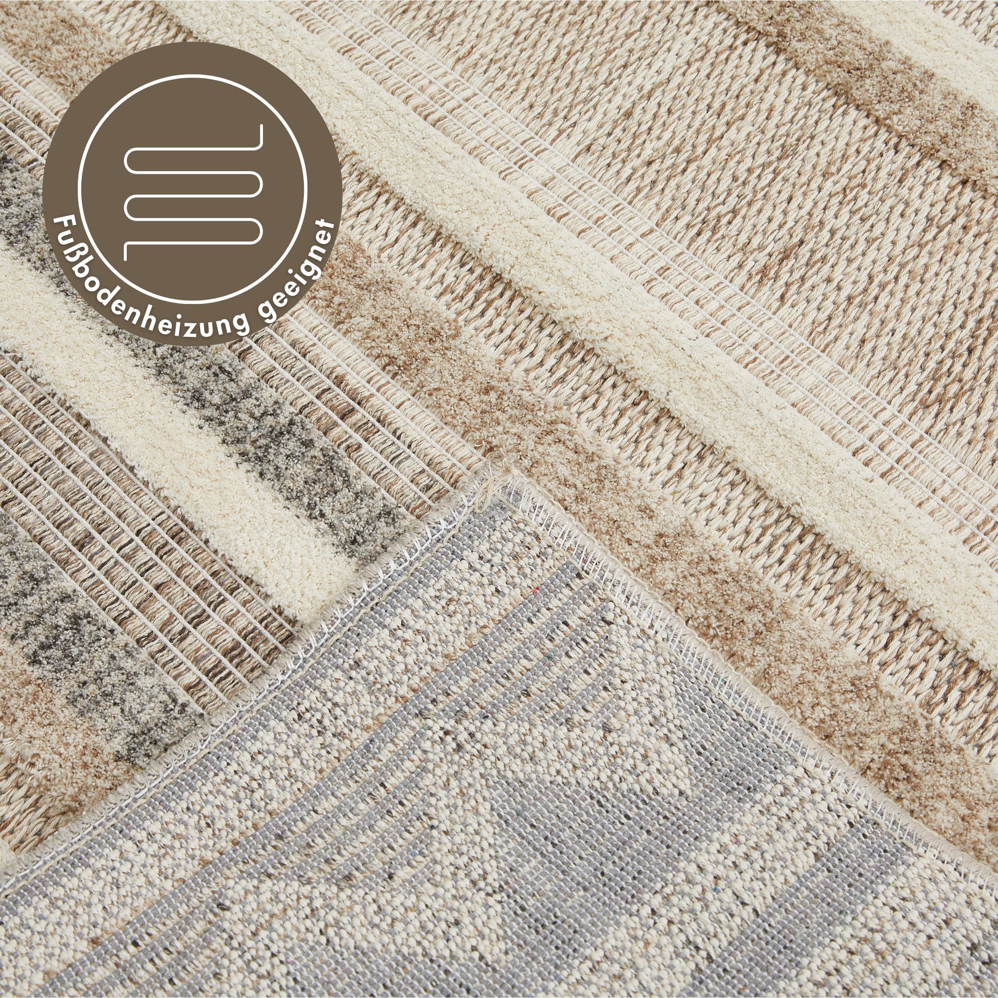 LUXOR living Vloerkleed CROSBY Ruitdesign, boho-stijl, woonkamer, slaapkamer