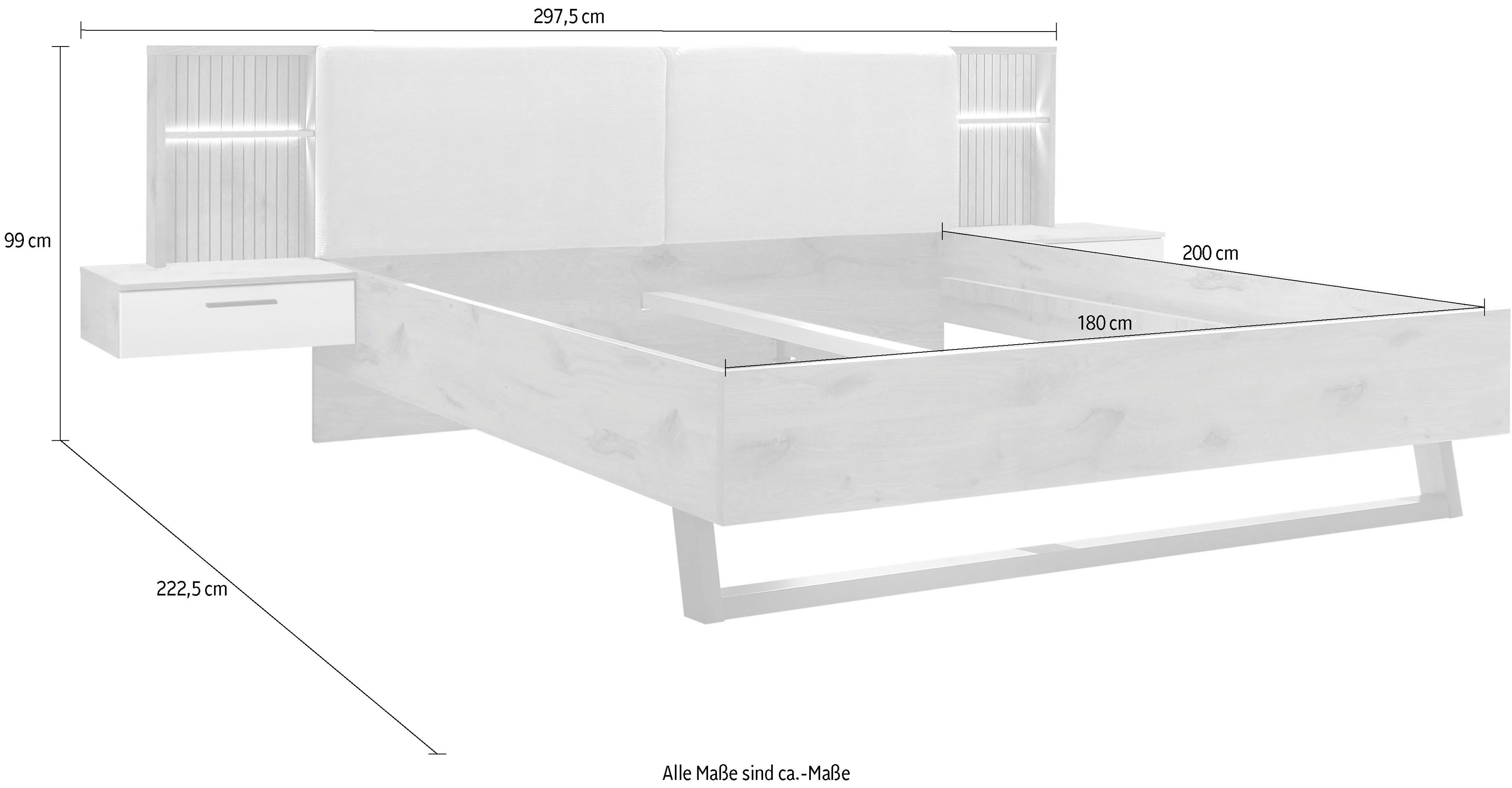 Schlafkontor Ledikant Daria bed met gestoffeerde hoofdeinde