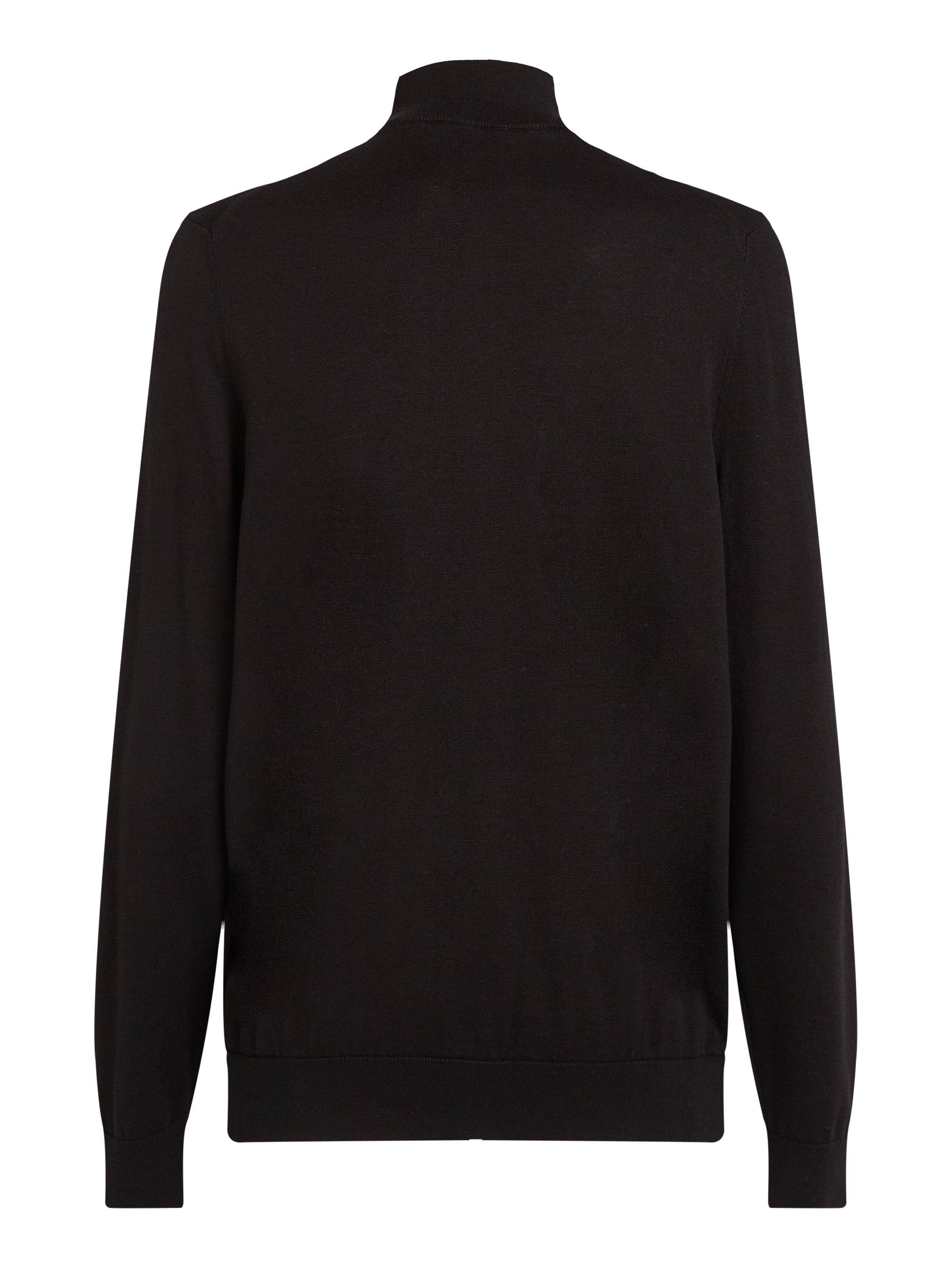Calvin Klein Trui met staande kraag COTTON SILK BLEND ZIP JACKET