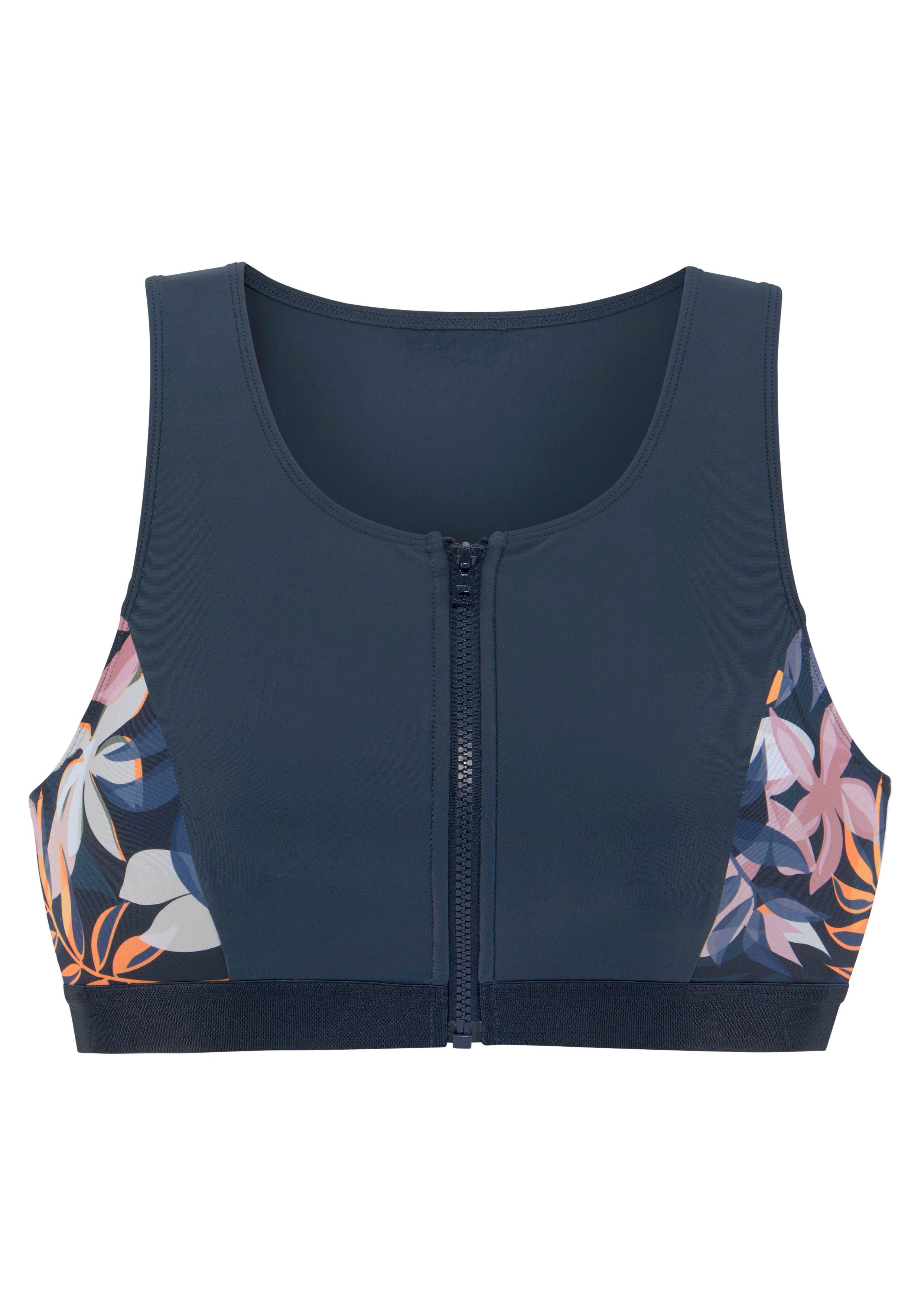 active by Lascana Crop-bikinitop WAVE met ritssluiting voor