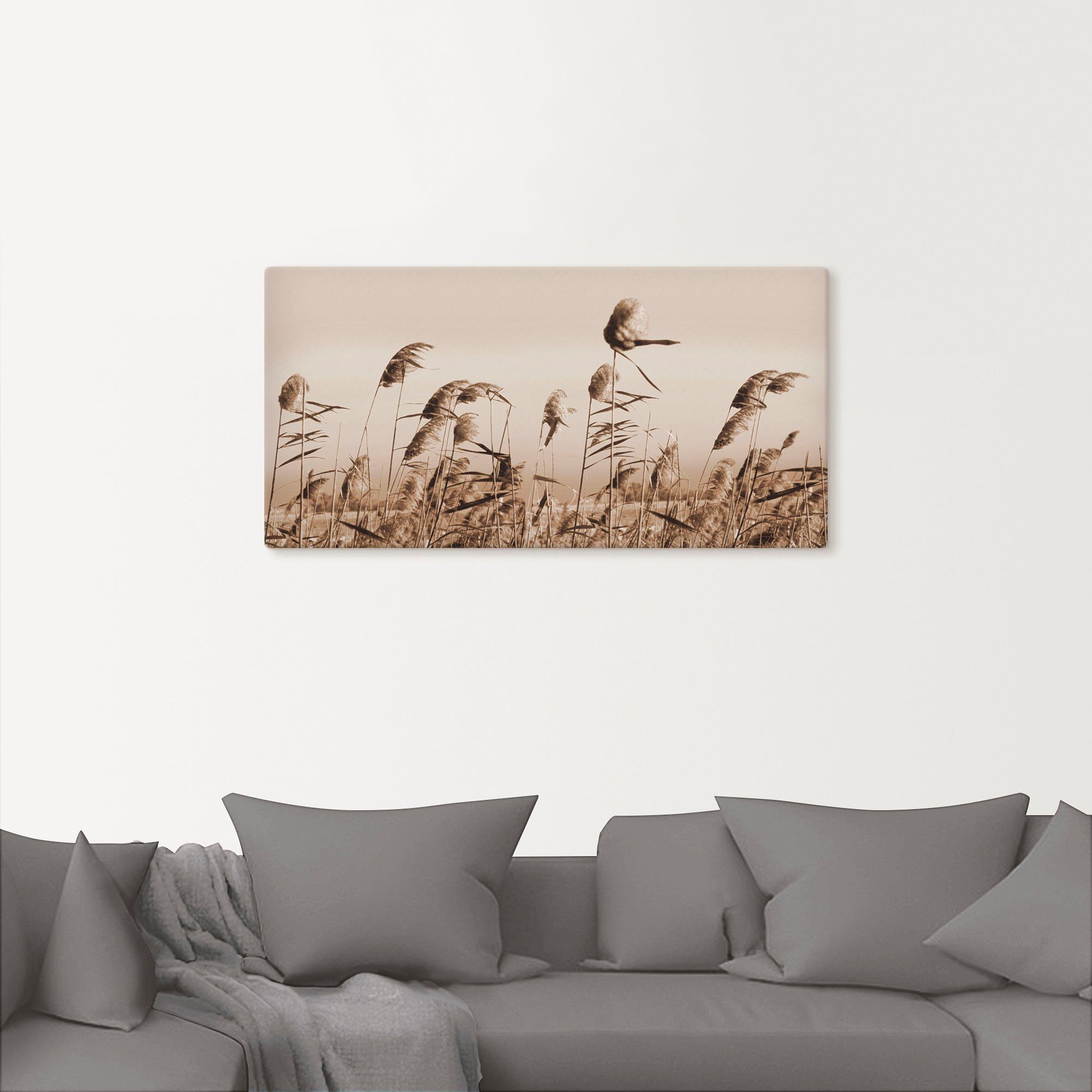 Artland Artprint Grassen als artprint van aluminium, artprint voor buiten, artprint op linnen, poster, muursticker