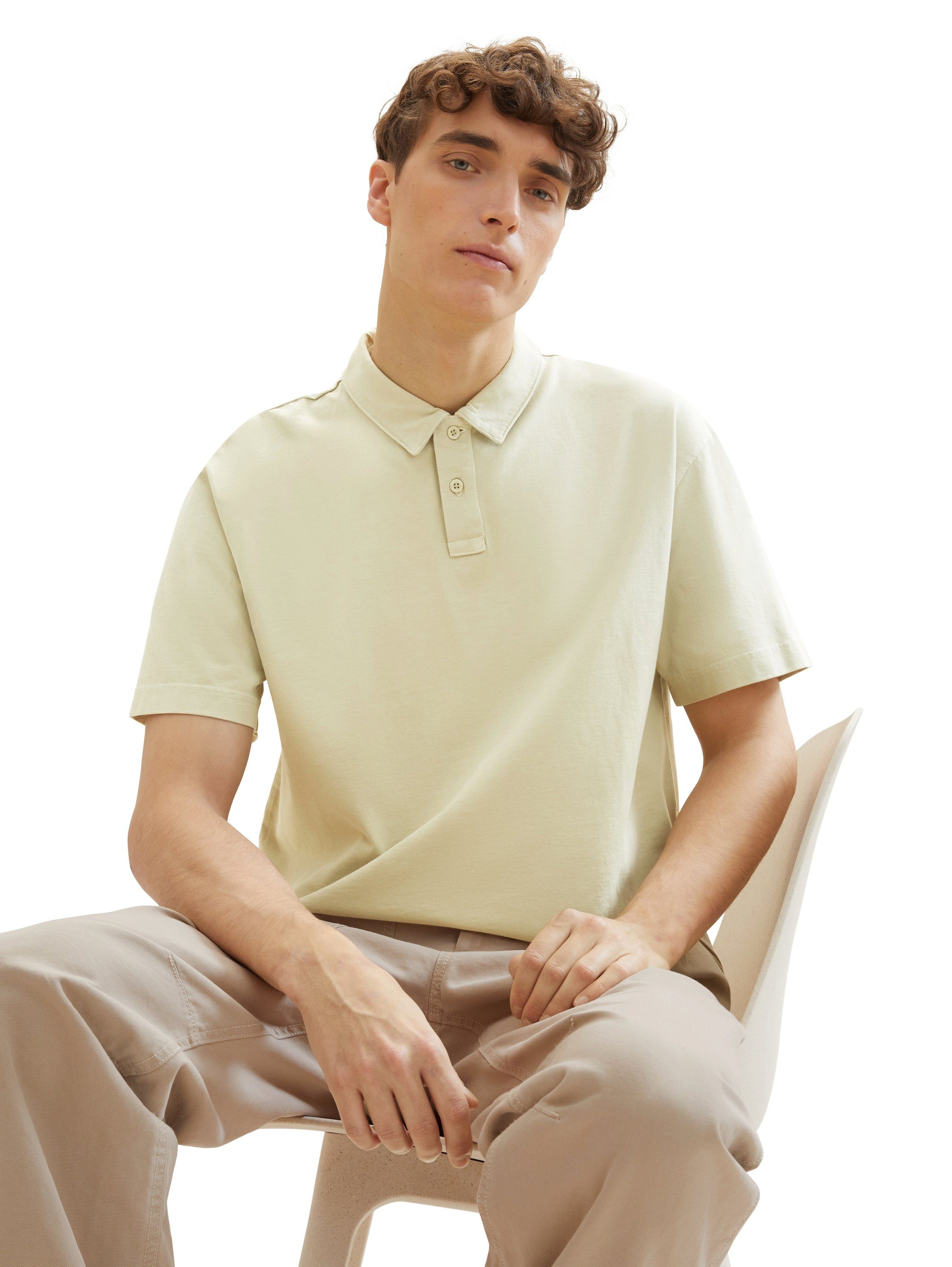 Tom Tailor Denim Poloshirt met halve knoopsluiting