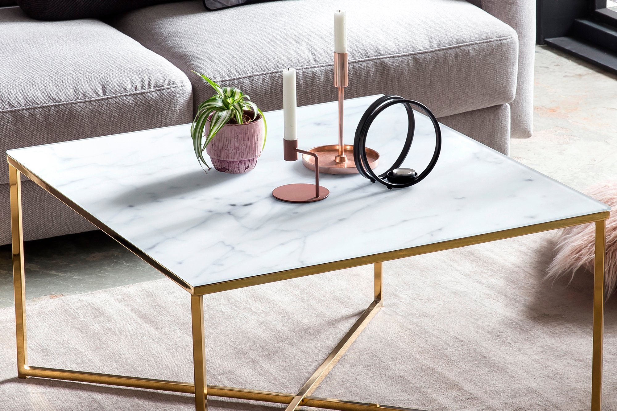 SalesFever Salontafel Tafelblad in marmerlook