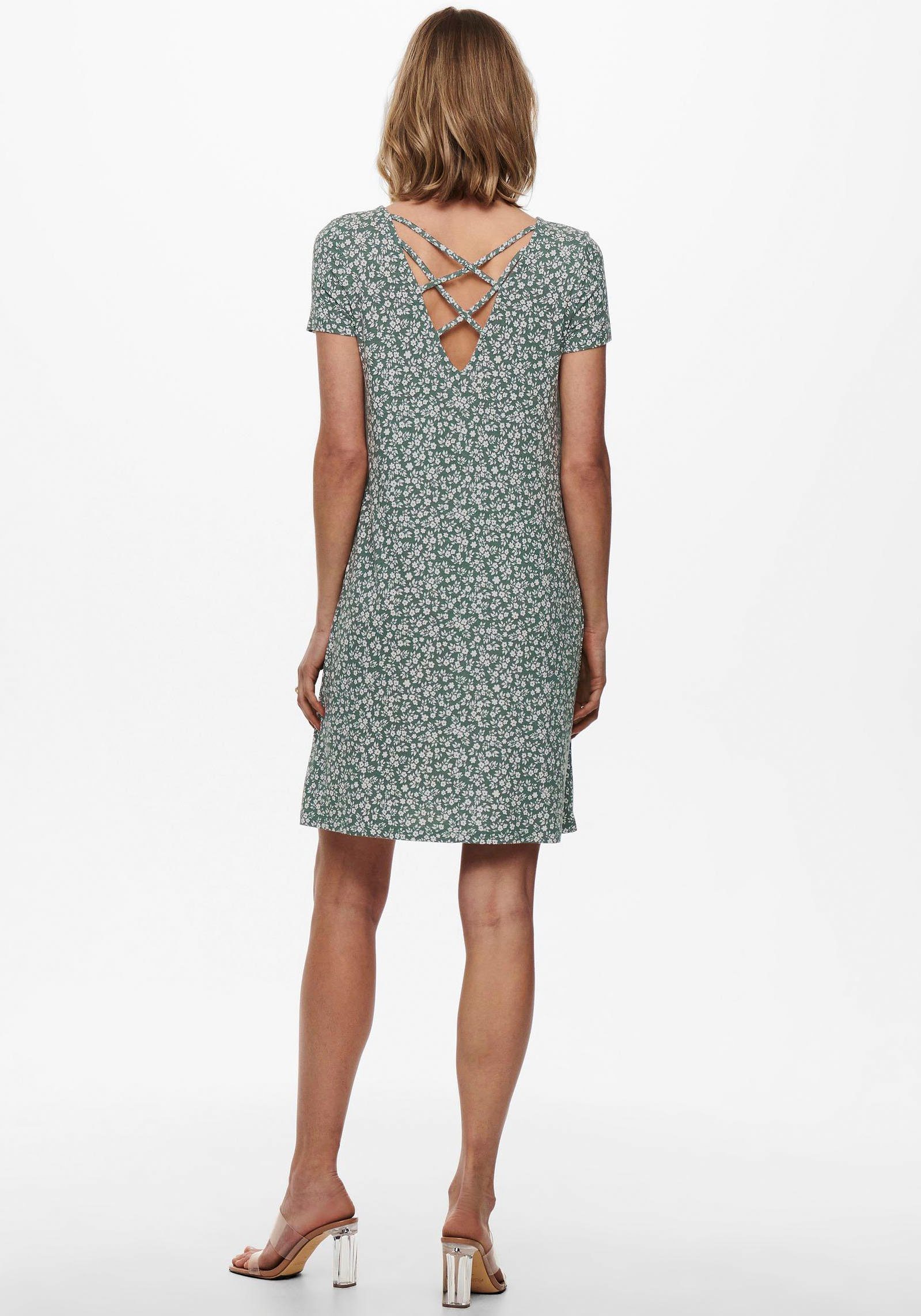 Only Mini-jurk ONLBERA BACK LACE UP S/S DRESS JRS NOOS