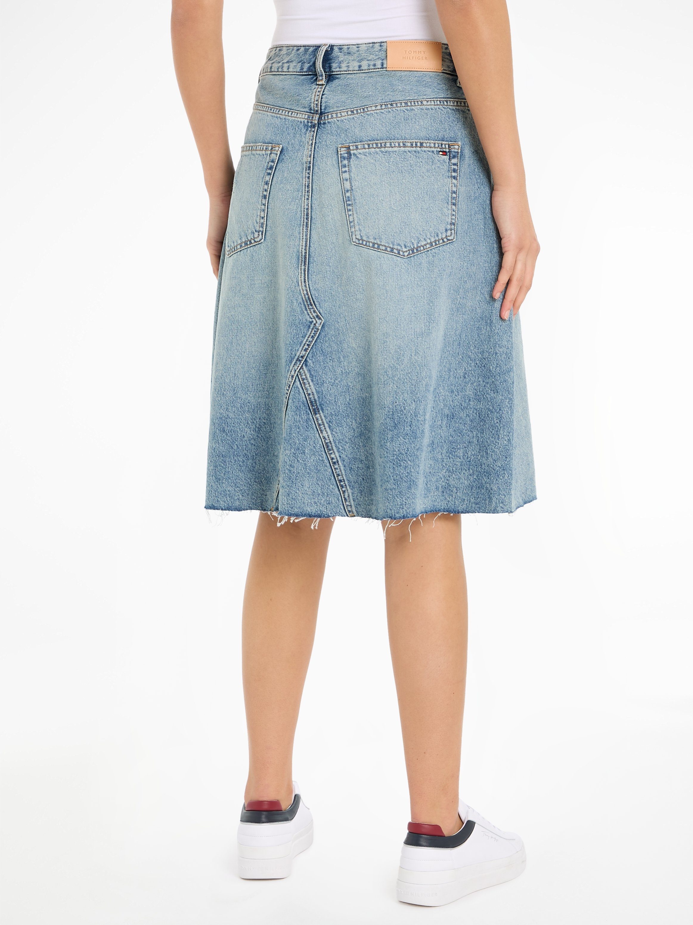 Tommy Hilfiger Jeans rok DNM RW RELAXED SKIRT MIO WRN
