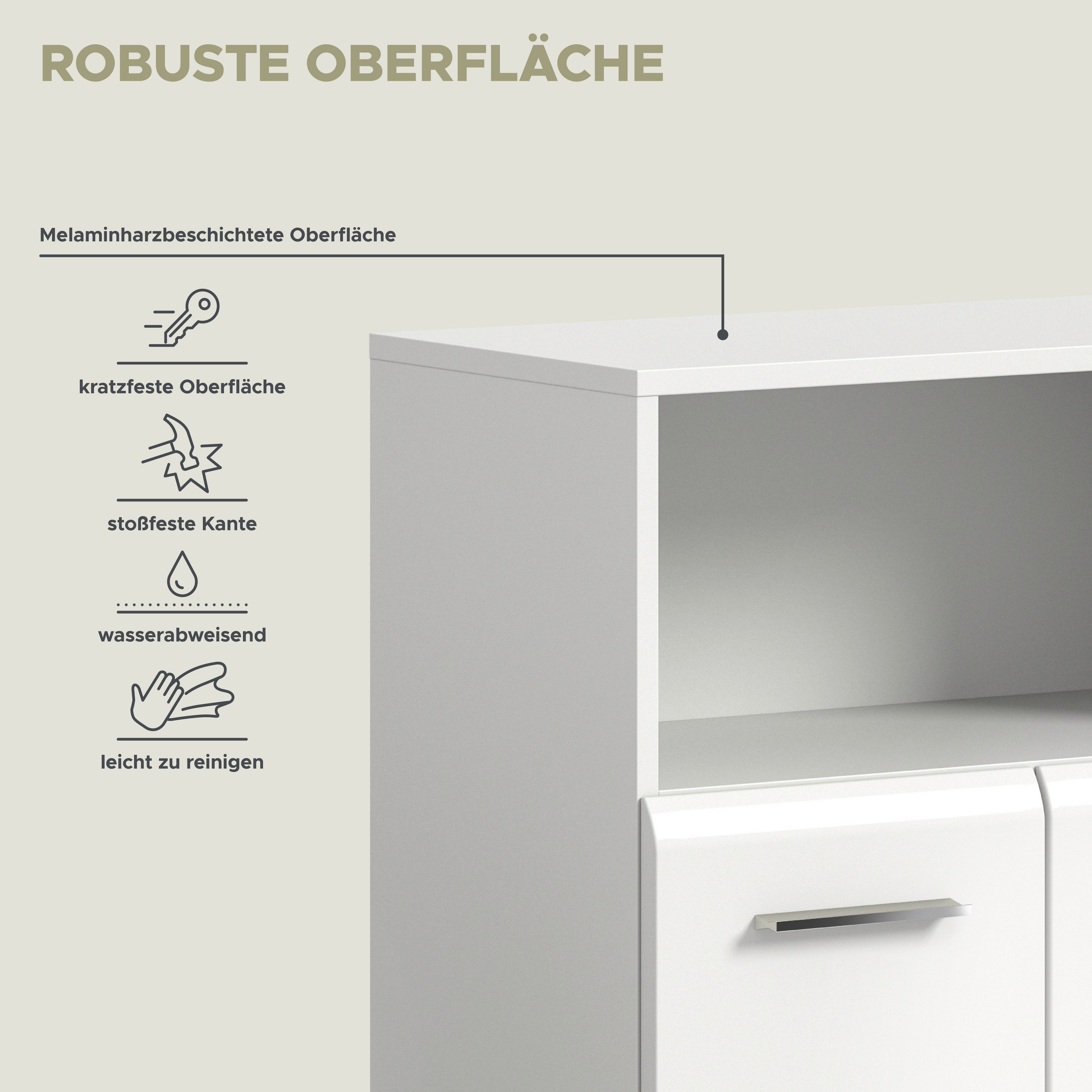 INOSIGN Halfhoge kast FLORENZ, TOPSELLER!, Breedte 60 cm, 2 deuren, 1 legplank, 1 open vak