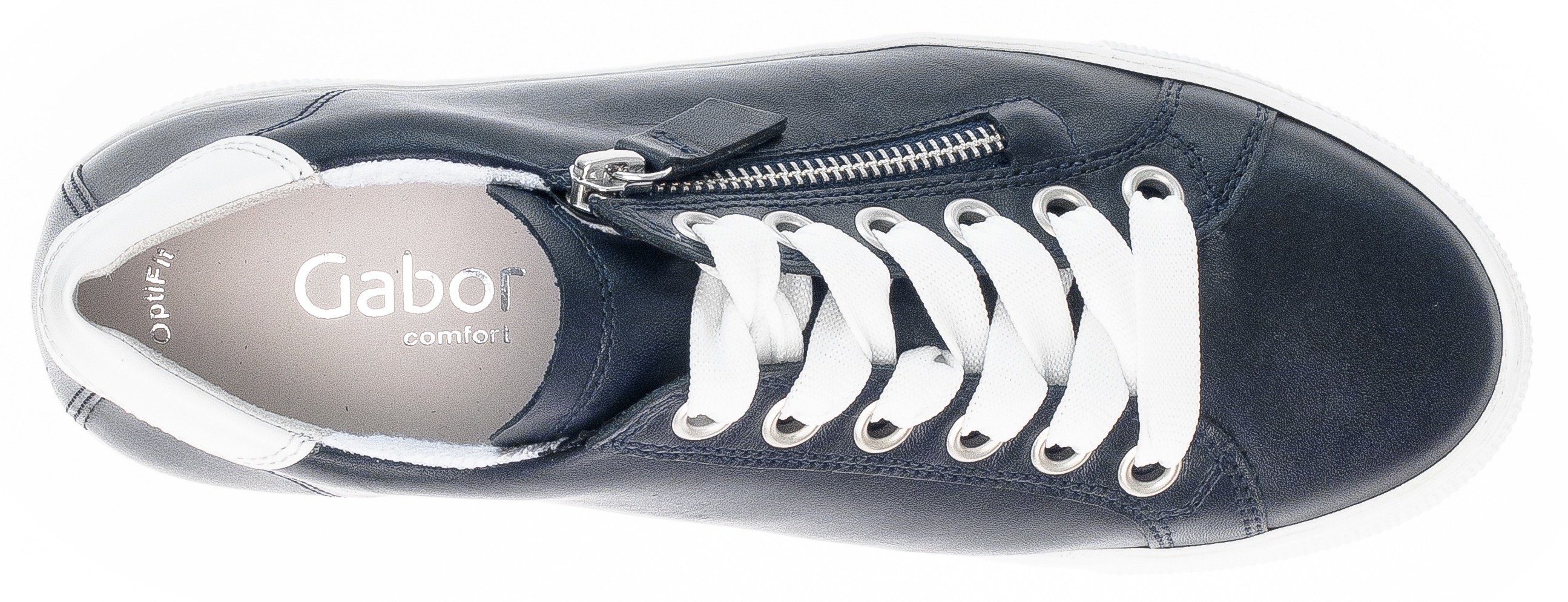Gabor Plateausneakers Florence , vrijetijdsschoen, lage schoen, veterschoen in comfortabele breedte g = wijd