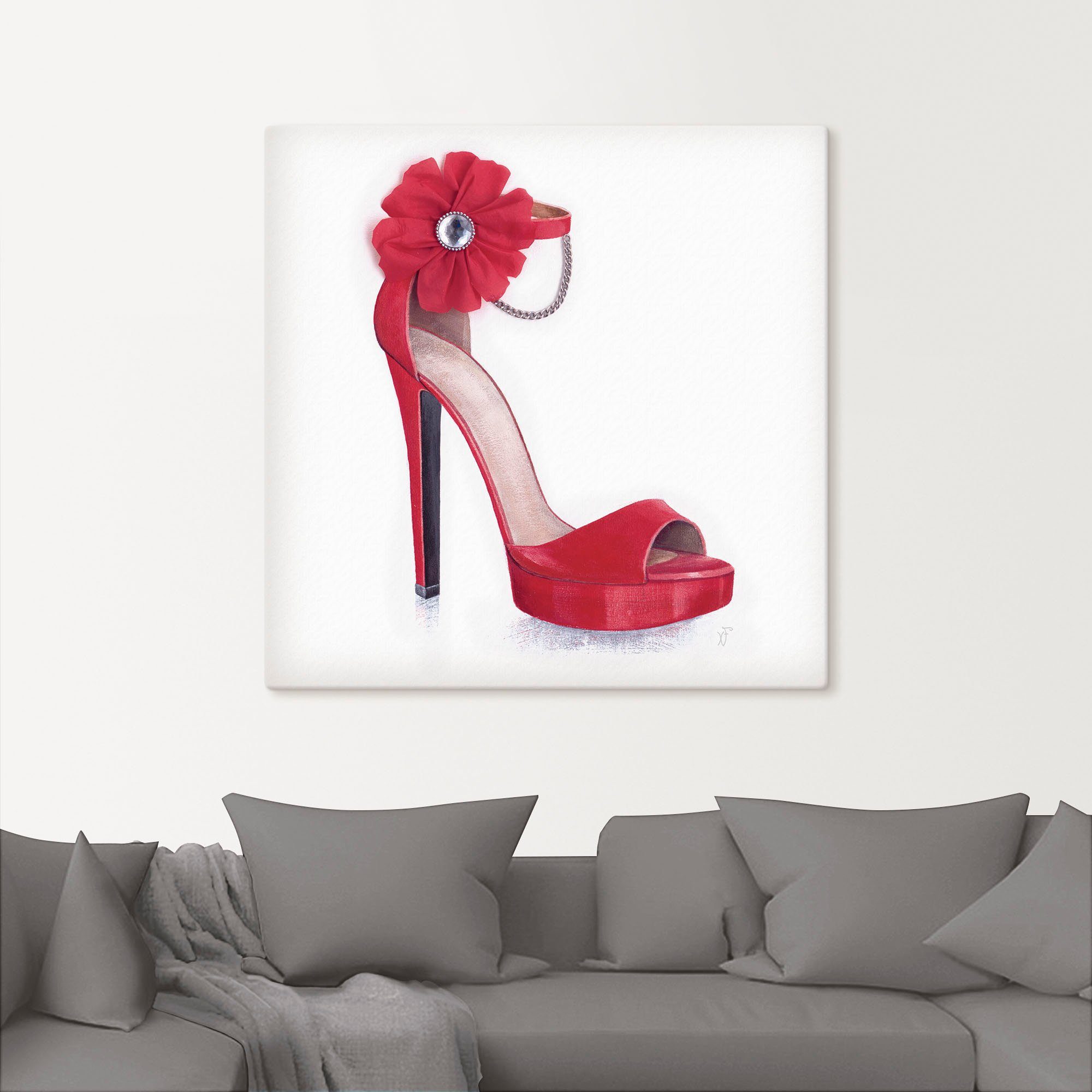 Artland Artprint op linnen Damesschoenen - rood model
