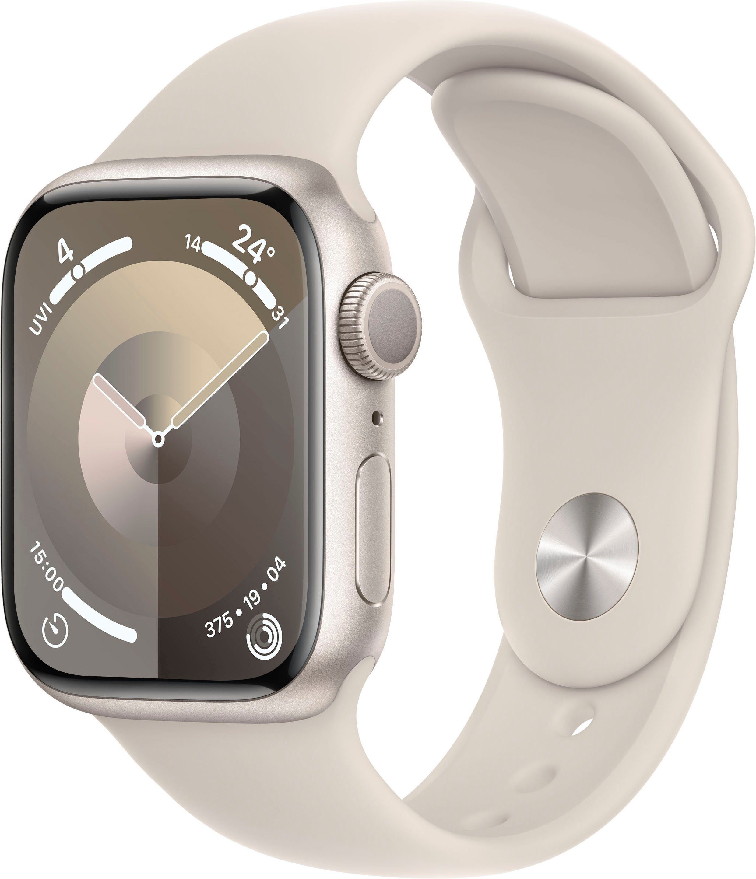 apple smartwatch watch series 9 gps aluminium 41mm m-l beige