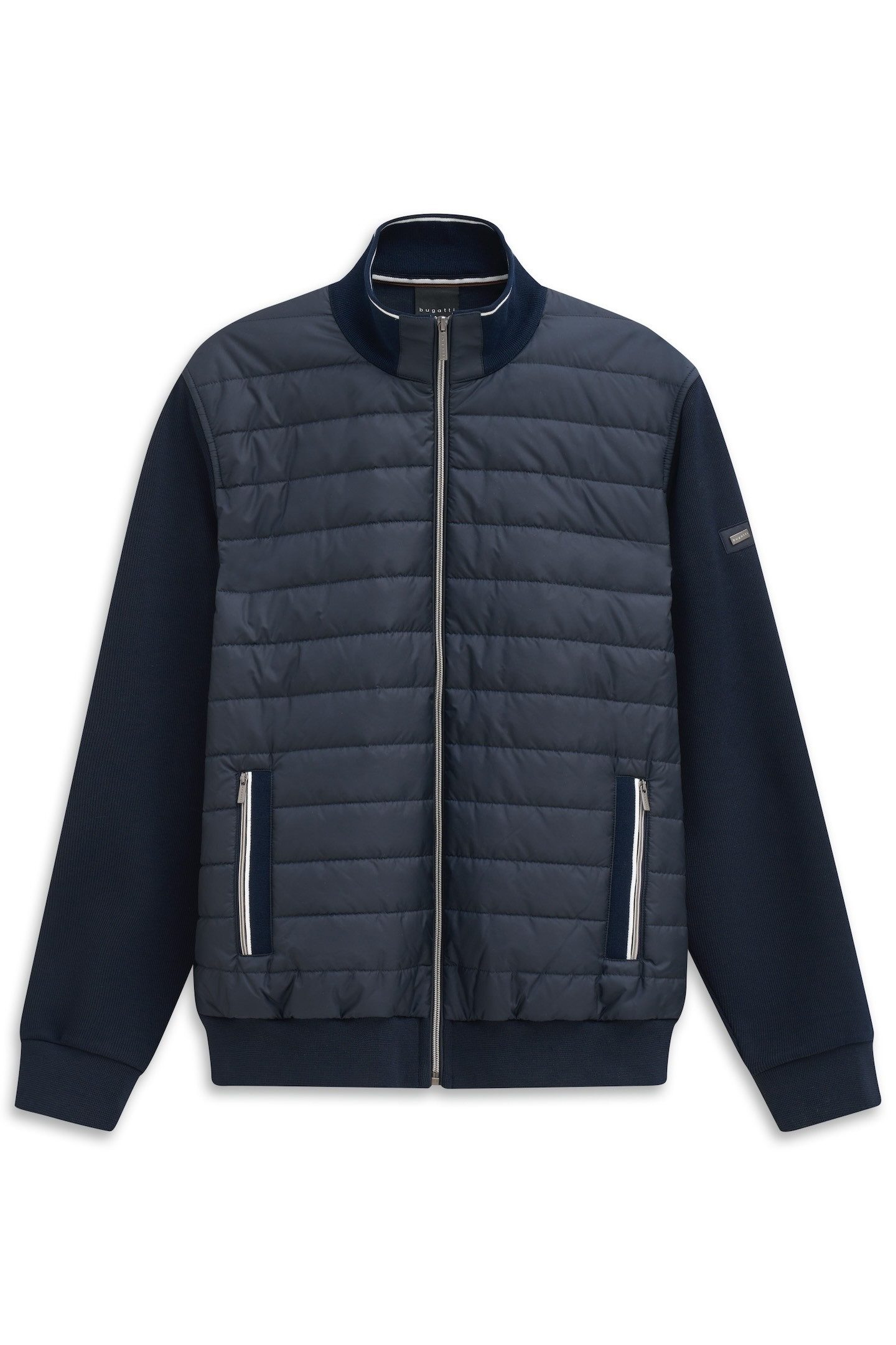 Bugatti Sweatvest met sportieve opstaande kraag
