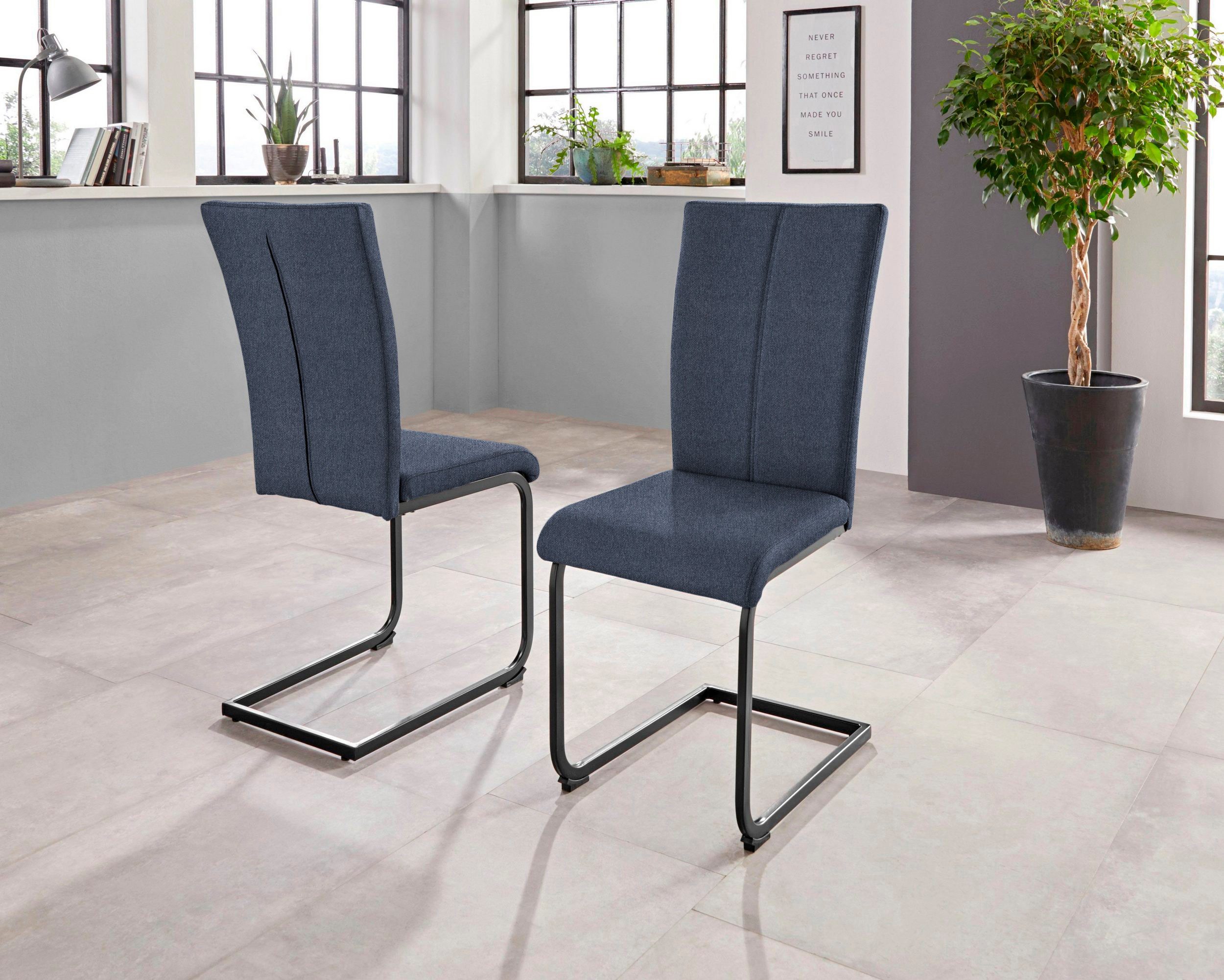 Home affaire Vrijdragende stoel Oliver Stoel belastbaar tot 120 kg (set, 2 stuks)