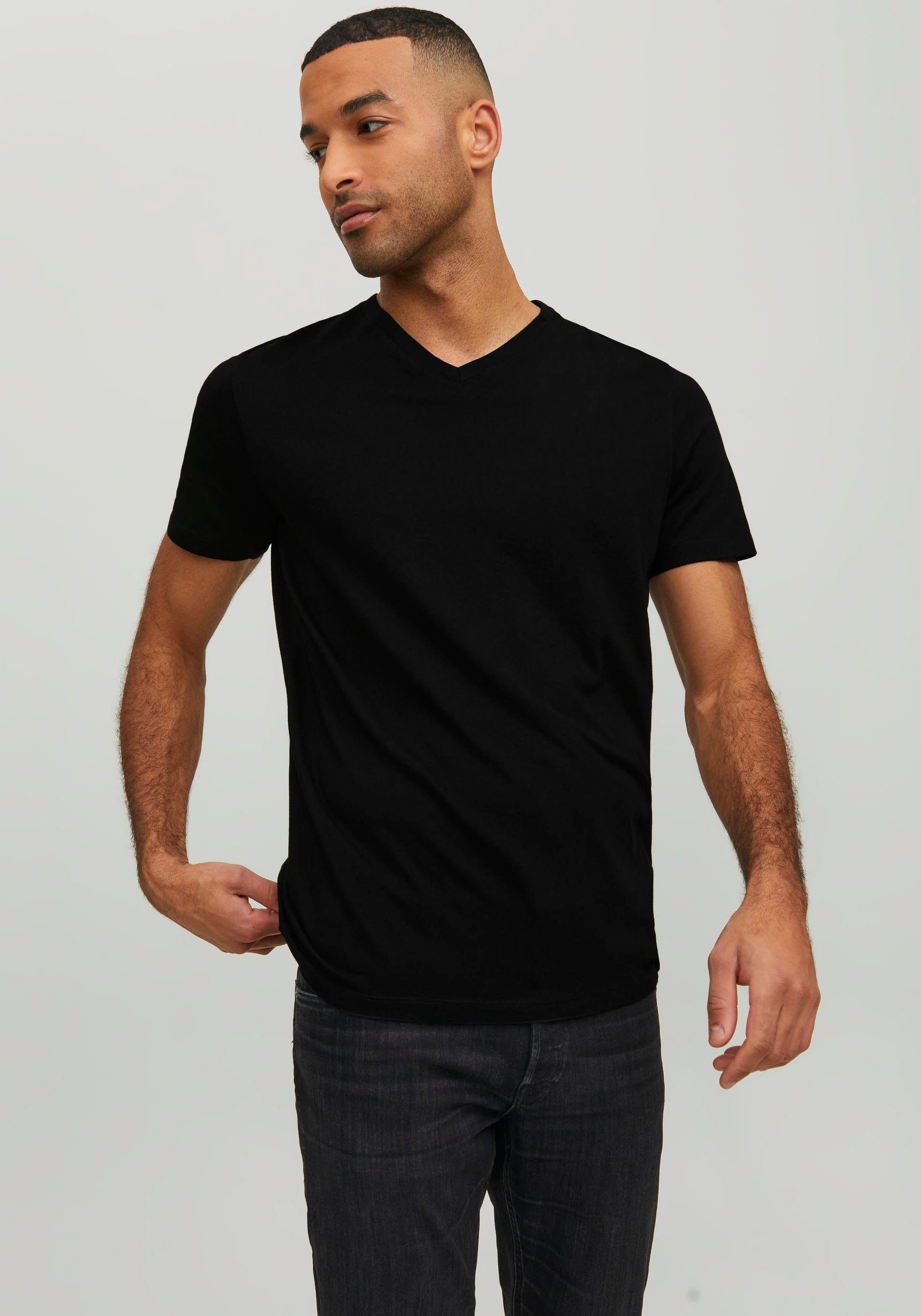 Jack & Jones Shirt met V-hals JJEORGANIC BASIC TEE