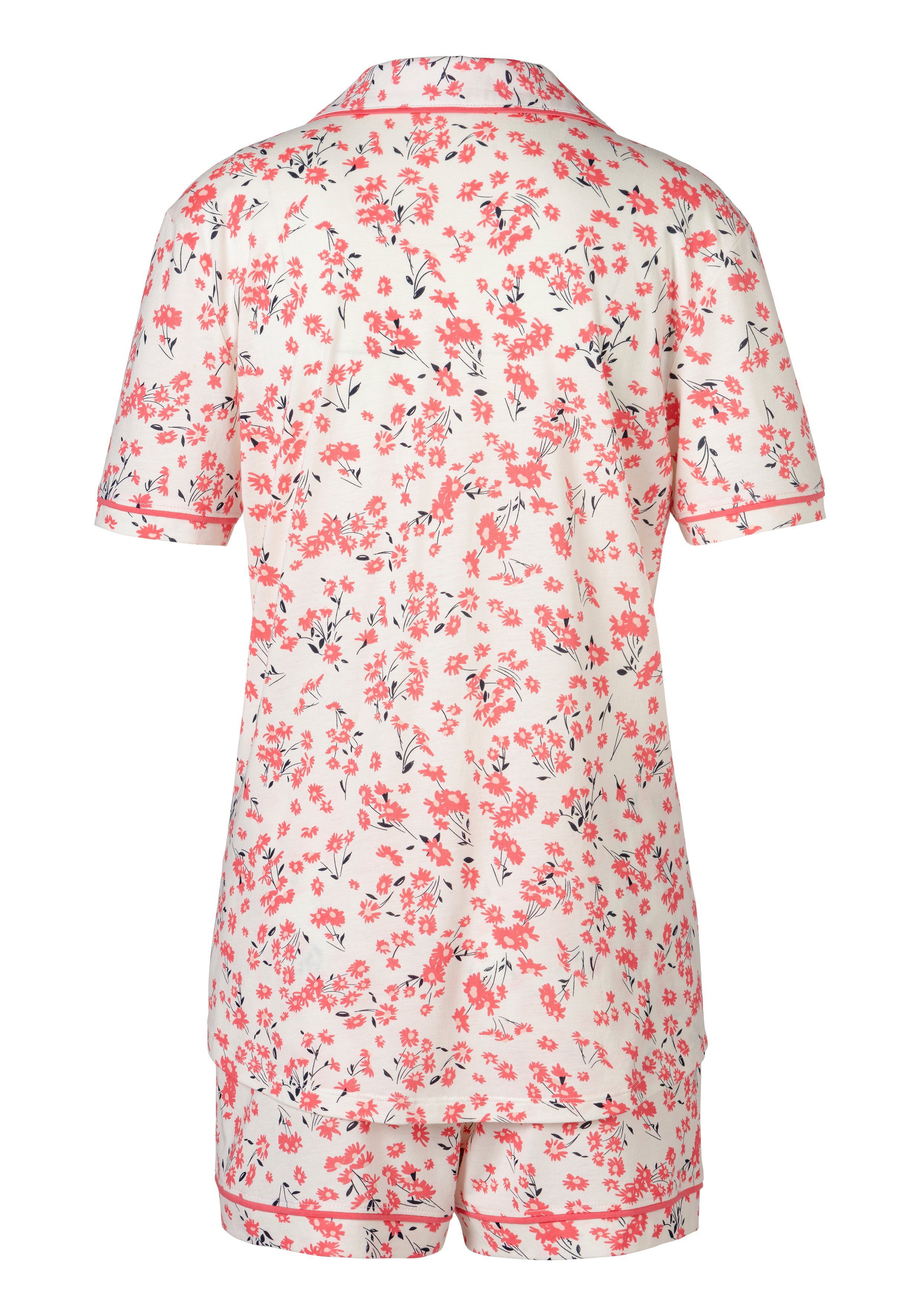 s.Oliver RED LABEL Beachwear Shortama met knoopsluiting en borstzak (2-delig)