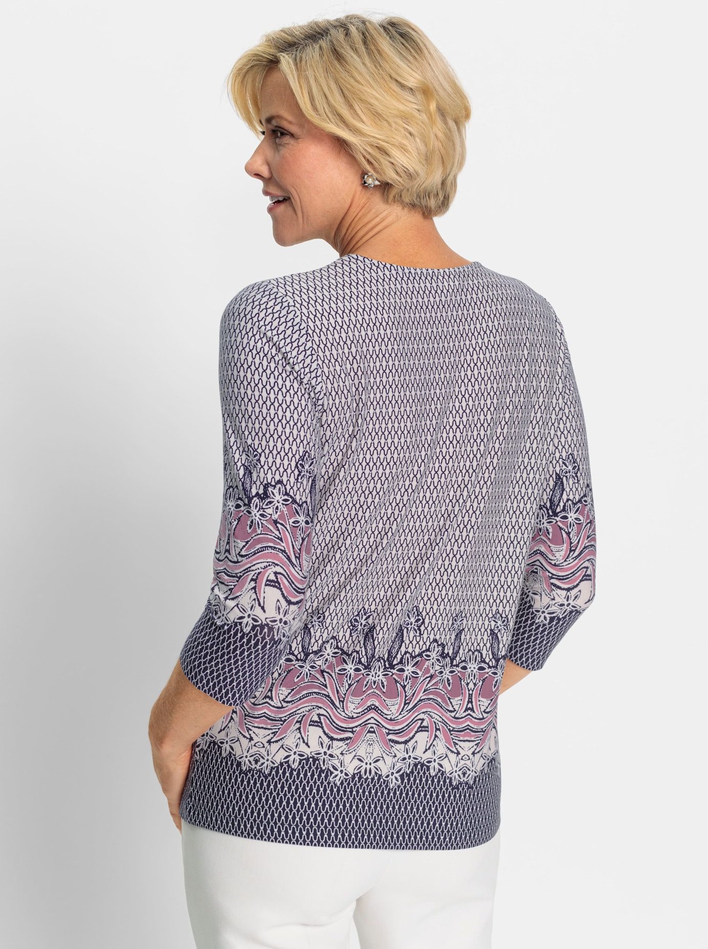 Classic Shirt met 3 4 mouwen Shirt (1-delig)