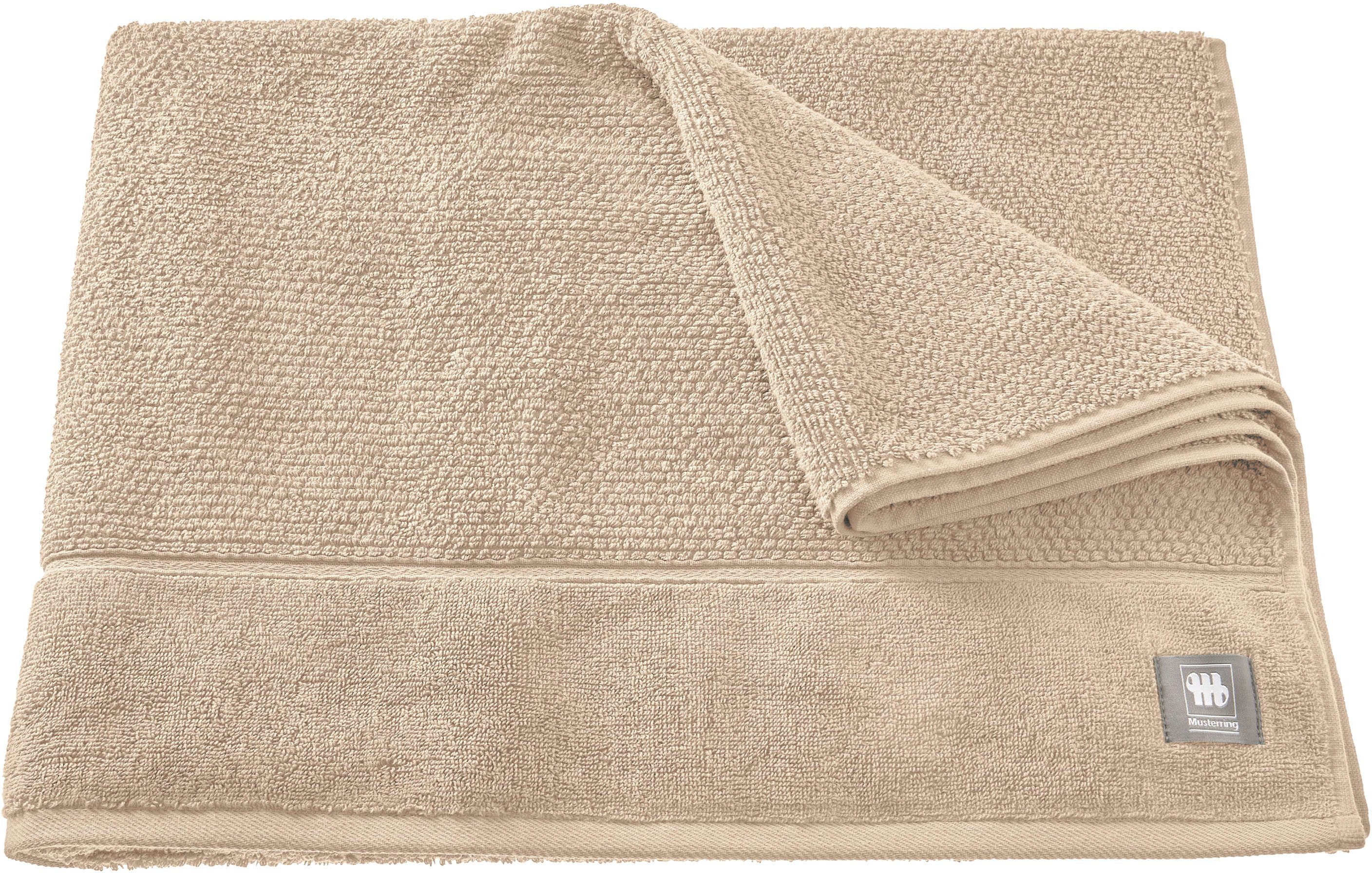Musterring Badlaken Solid huidvriendelijke airtouch kwaliteit (1 stuk) handdoeken maat 100 cm x 150 cm beige