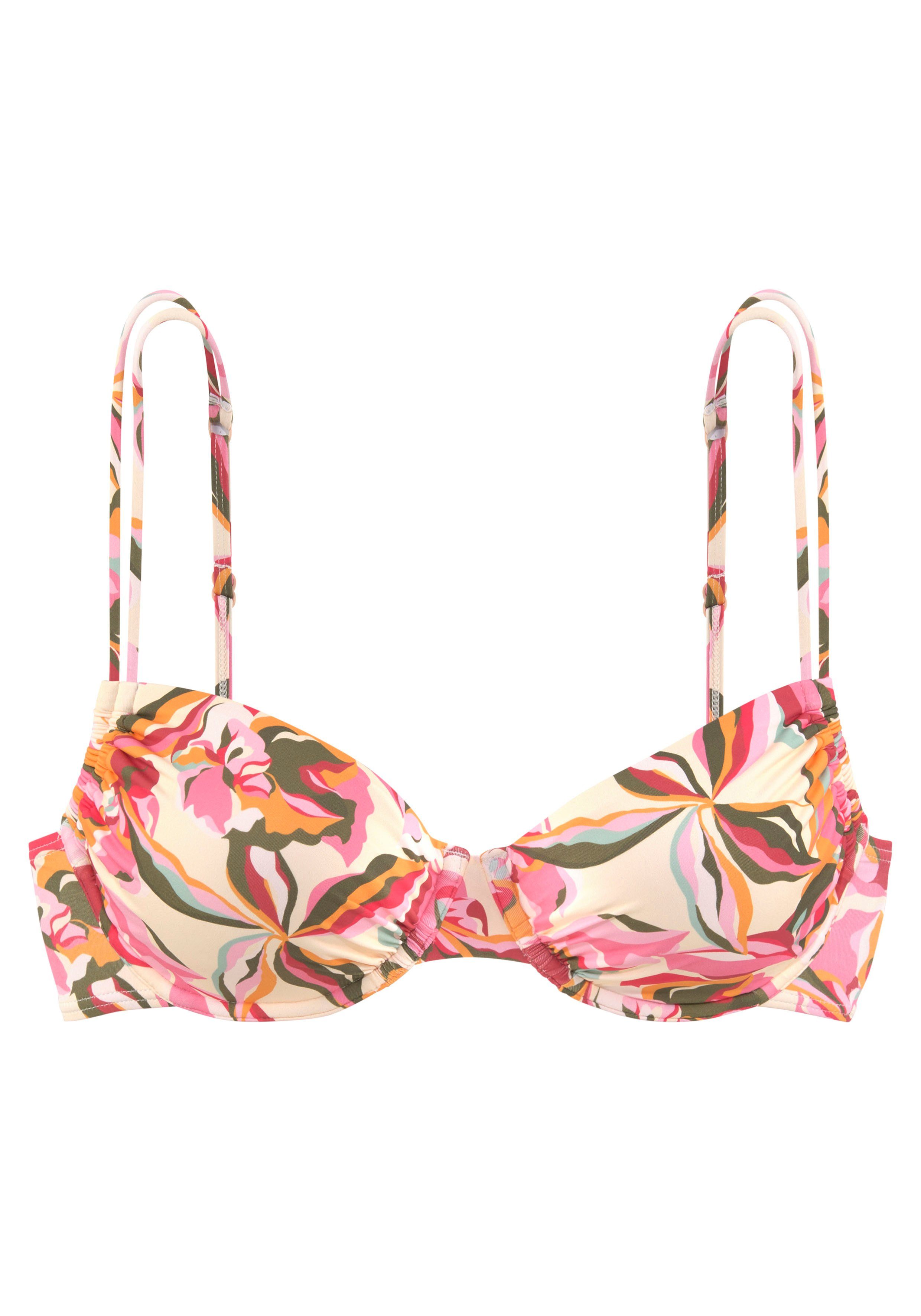 s.Oliver RED LABEL Beachwear Bikinitop met beugels Bauhinia met gebloemd design