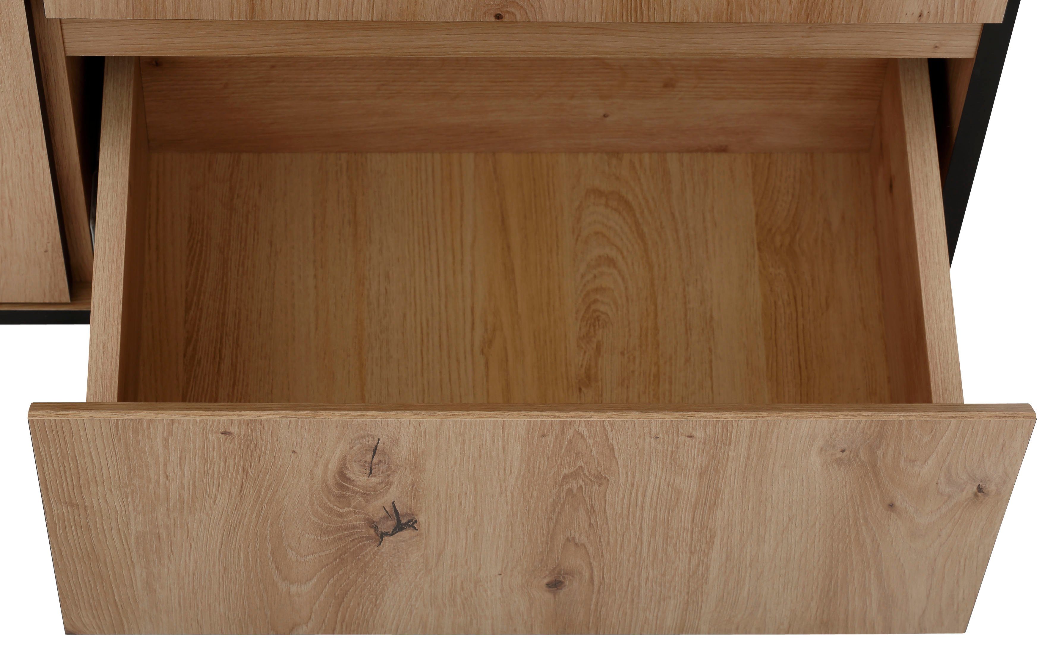 HELA Highboard Ariana met schuinverwerkte verzonken grepen, breedte 100 cm