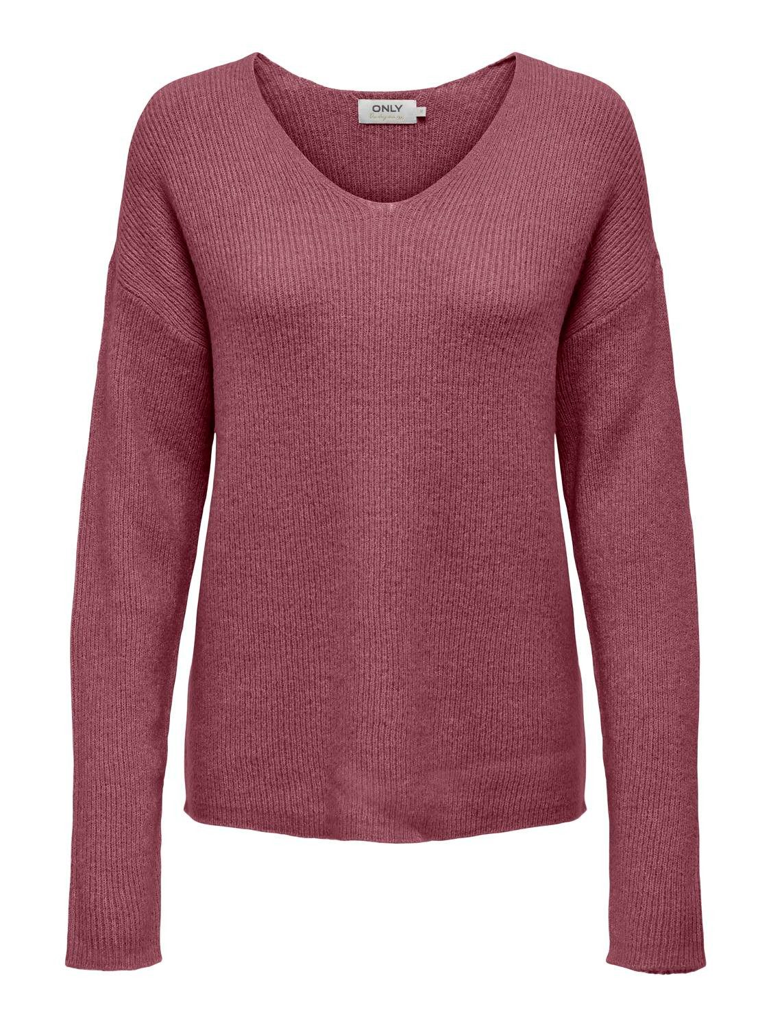 Only Trui met V-hals ONLCAMILLA V-NECK L S PULLOVER KNT NOOS