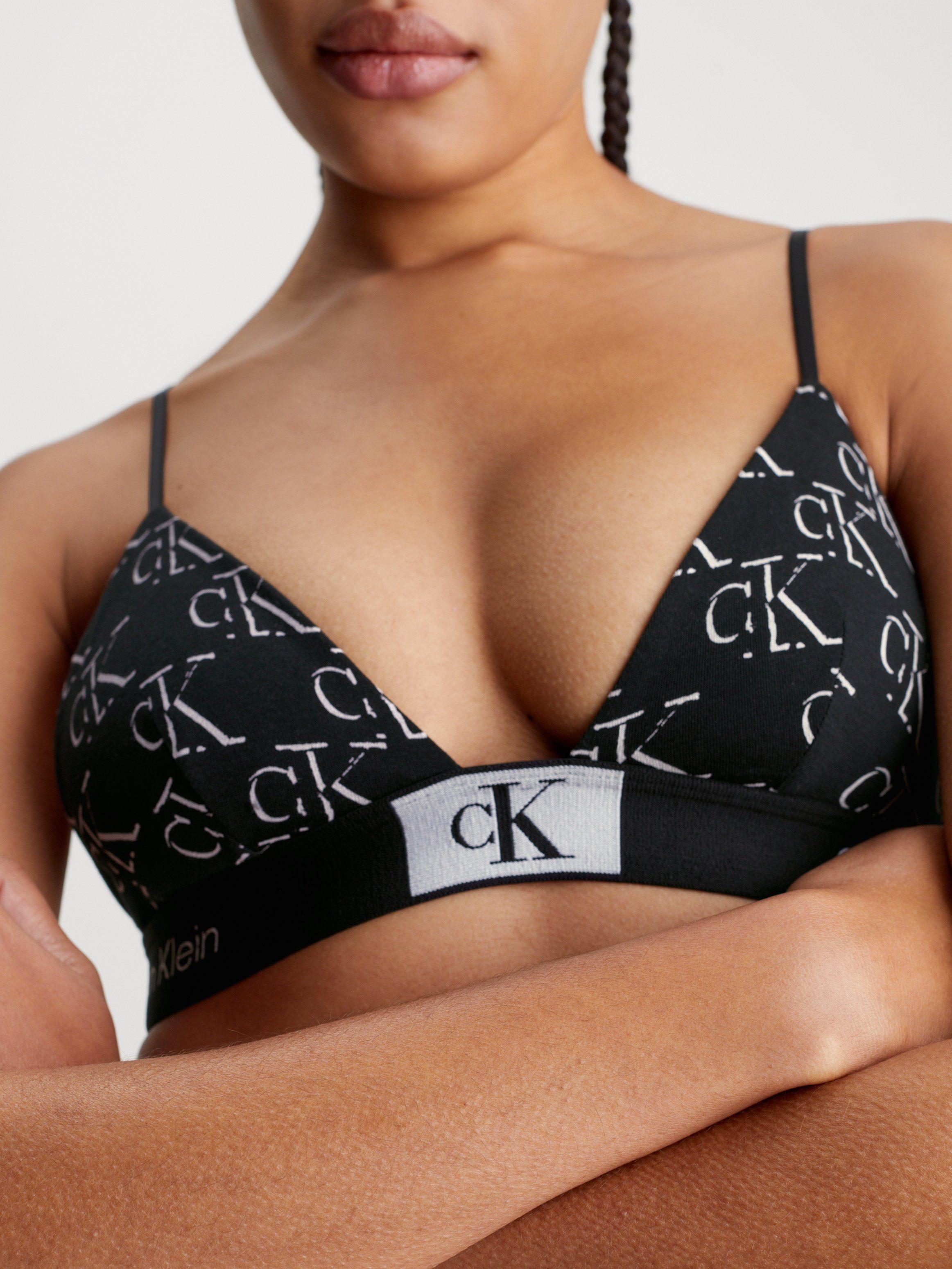 Calvin Klein Bralette-bh UNLINED TRIANGLE met klassieke tailleband met ck logo