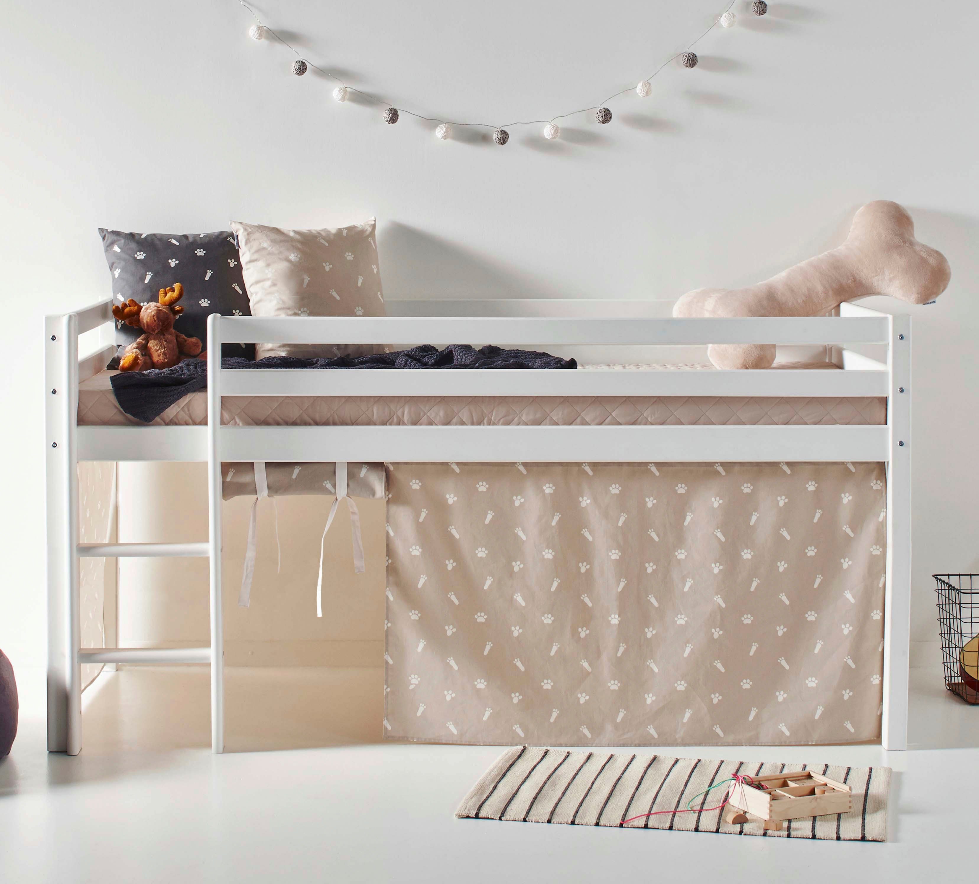 Hoppekids Hoogslaper ECO Dream, kinderbed, speelbed, halfhoog bed van massief hout