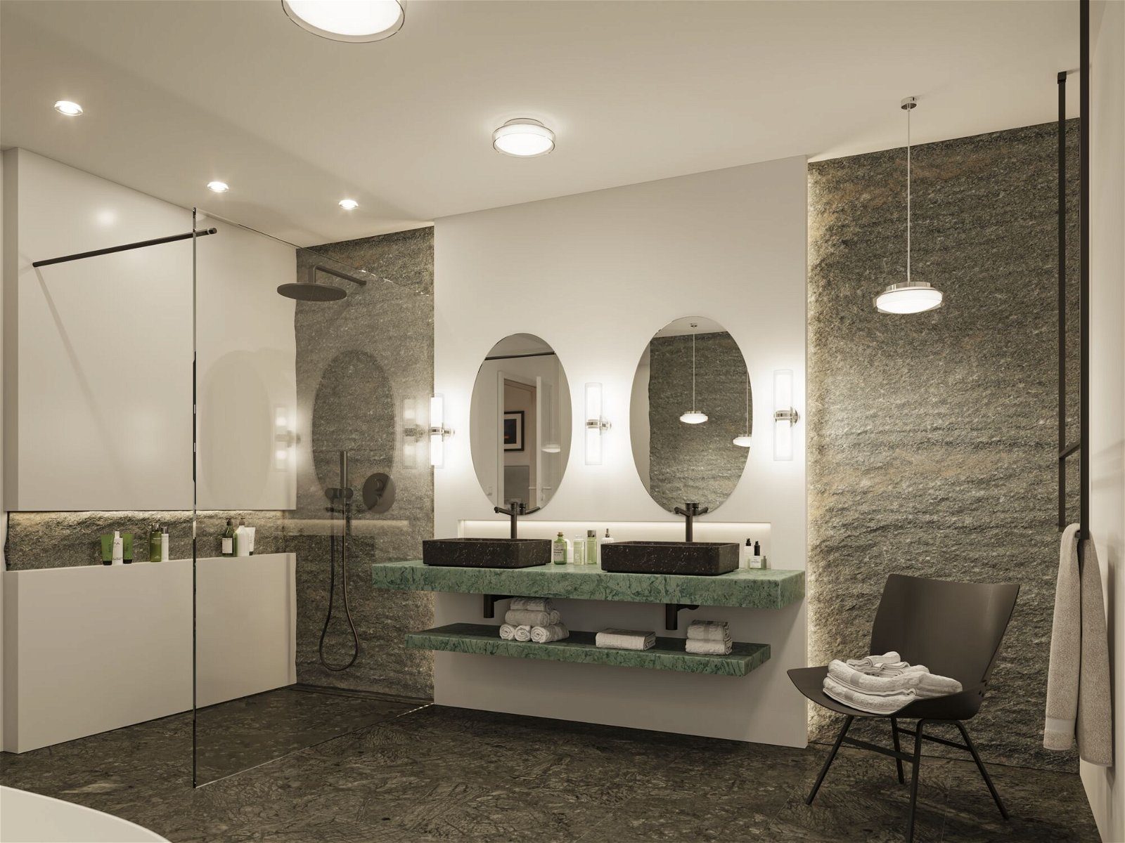 Paulmann Plafondlamp Selection Bathroom Luena IP65 max. 1x35W Wit Glas/Metaal