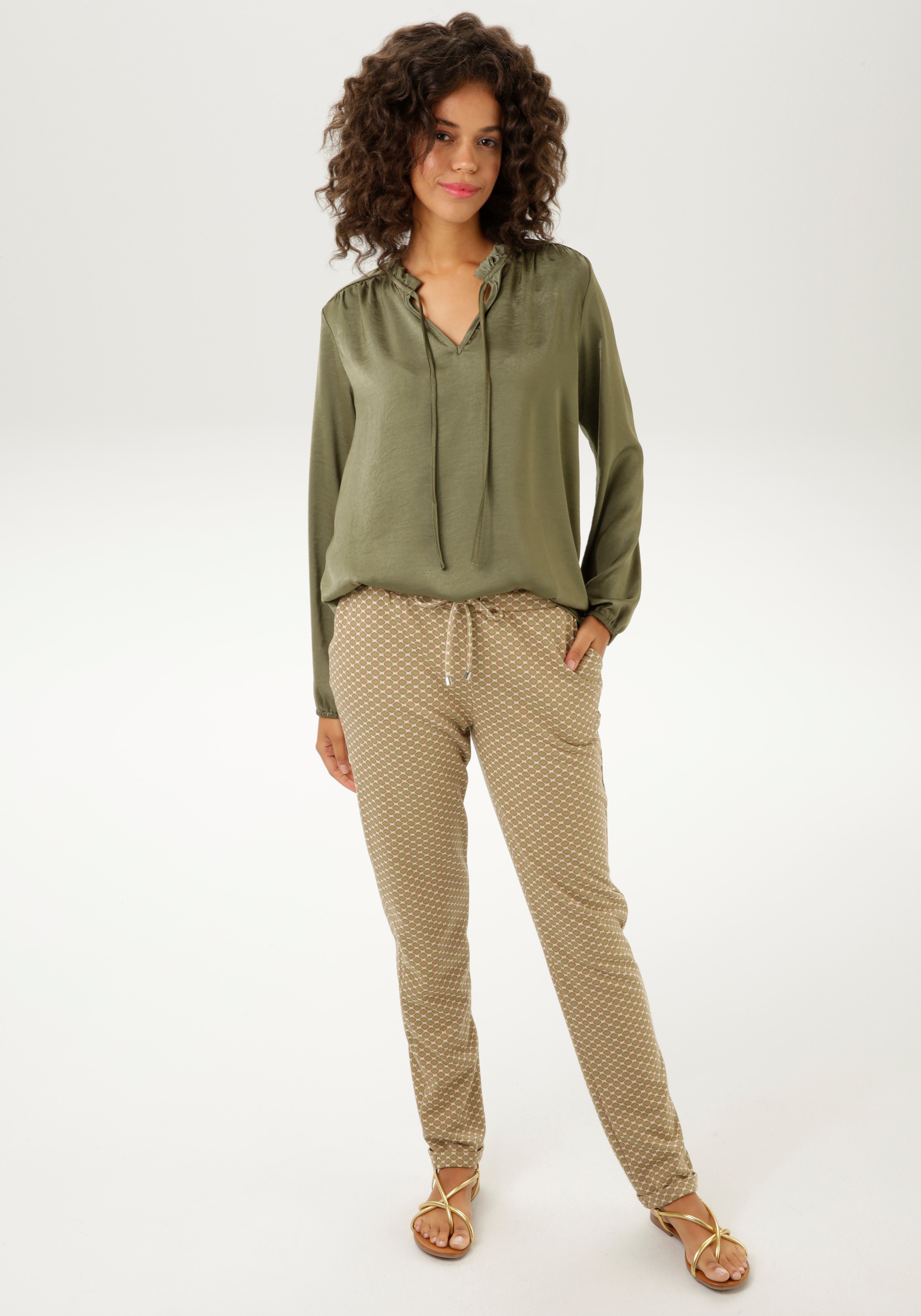 Aniston CASUAL Comfortbroek in kleurharmonisch stippenpatroon