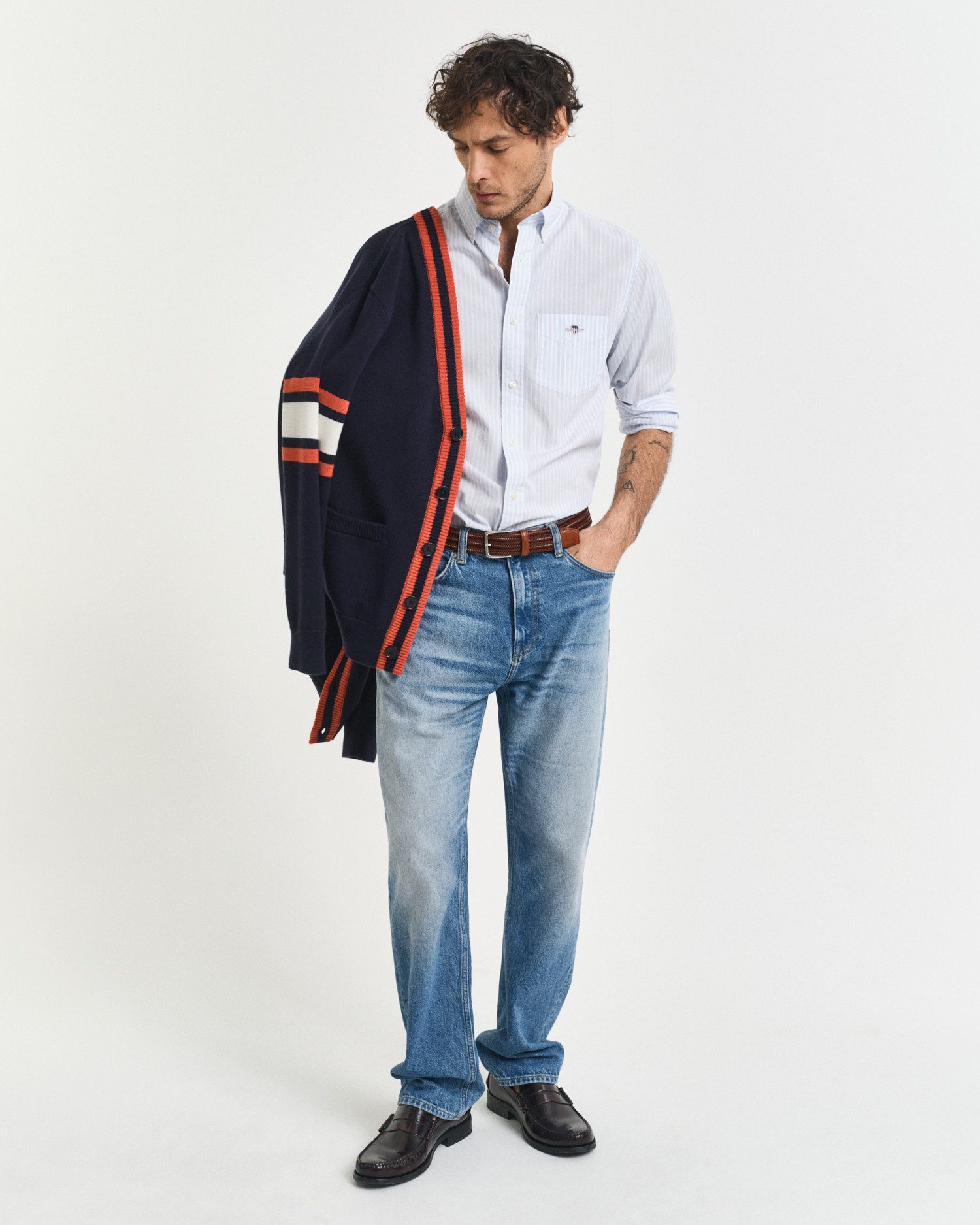 Gant Overhemd met lange mouwen REG POPLIN STRIPE SHIRT