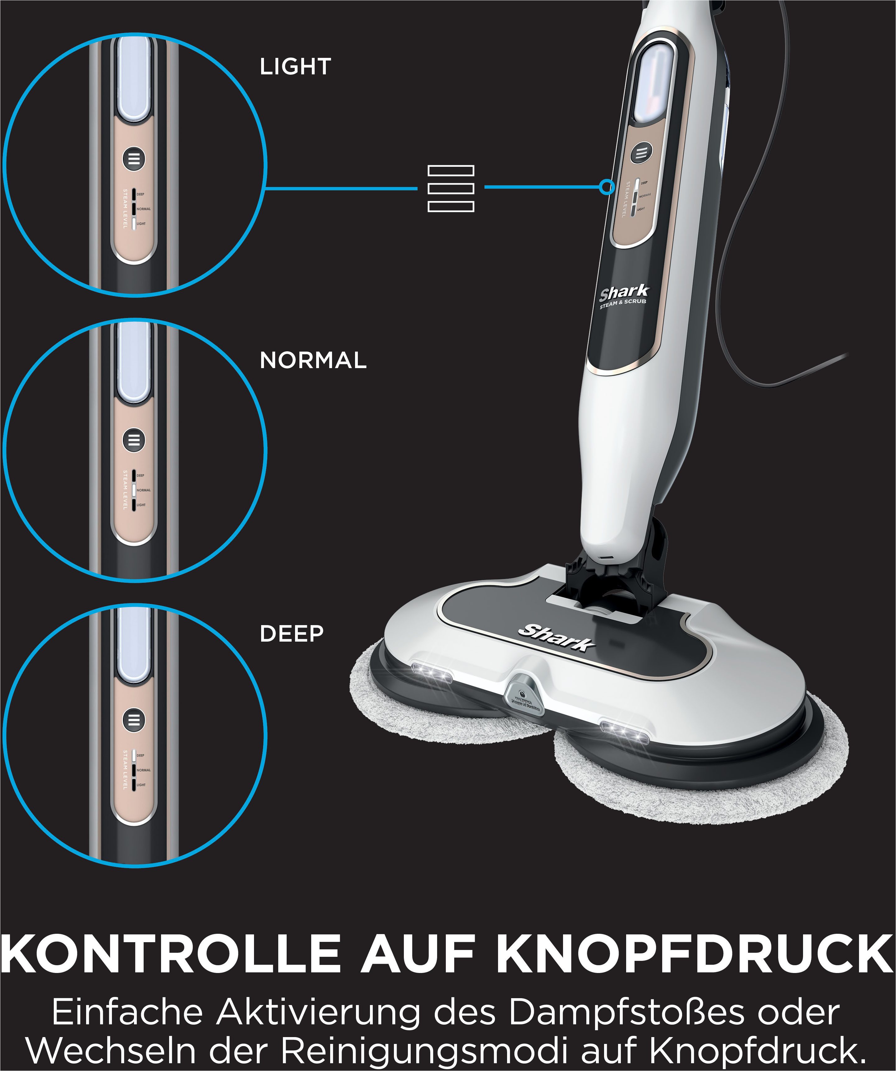 Shark Stoomreiniger Shark Steam & Scrub mit Steam Blaster Technologie S8201EU