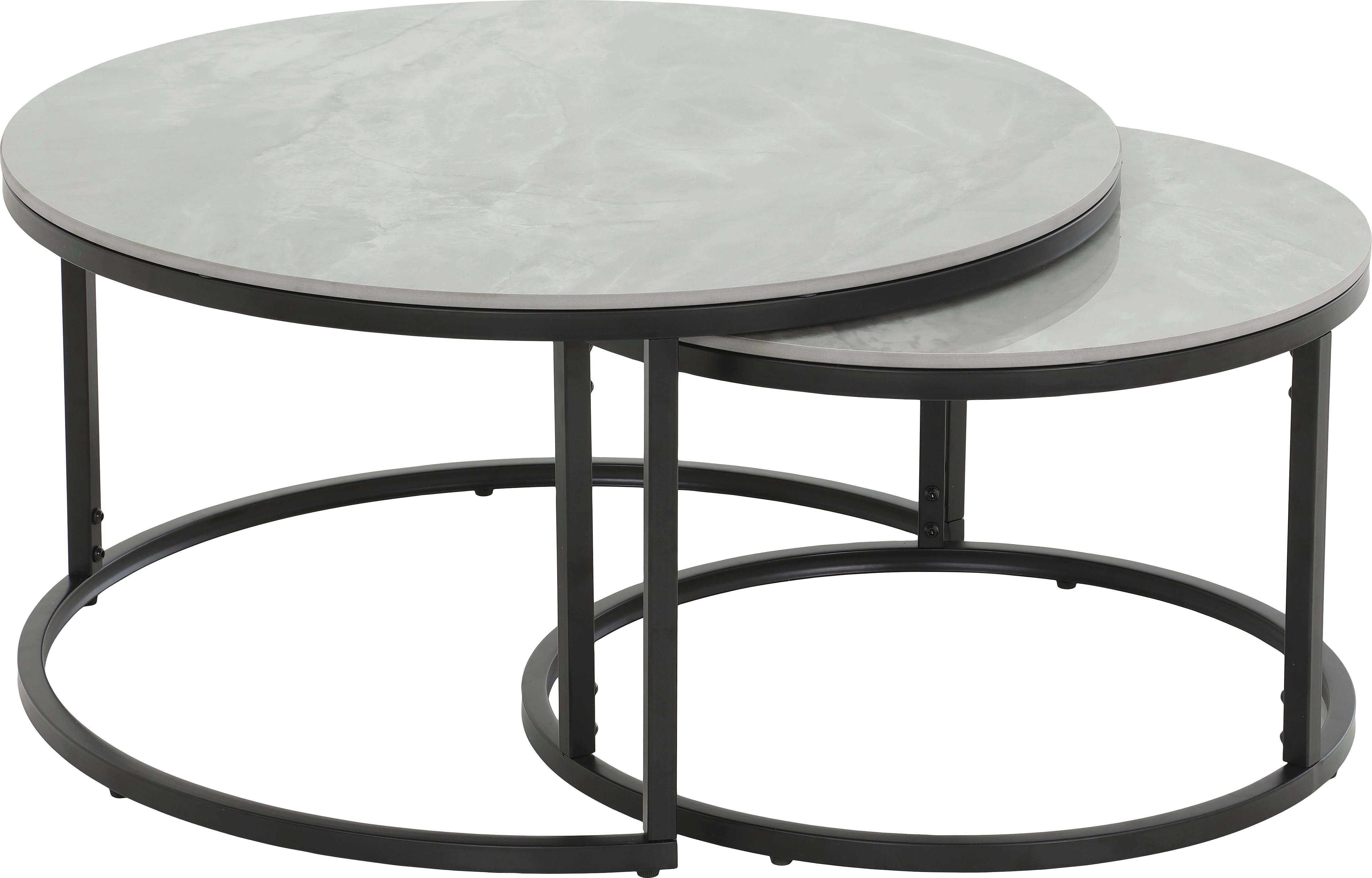 HELA Salontafel LUIS Topseller 2-delige set, 12mm sintersteen, marmerlook, boho salontafel (set, 2 stuks)