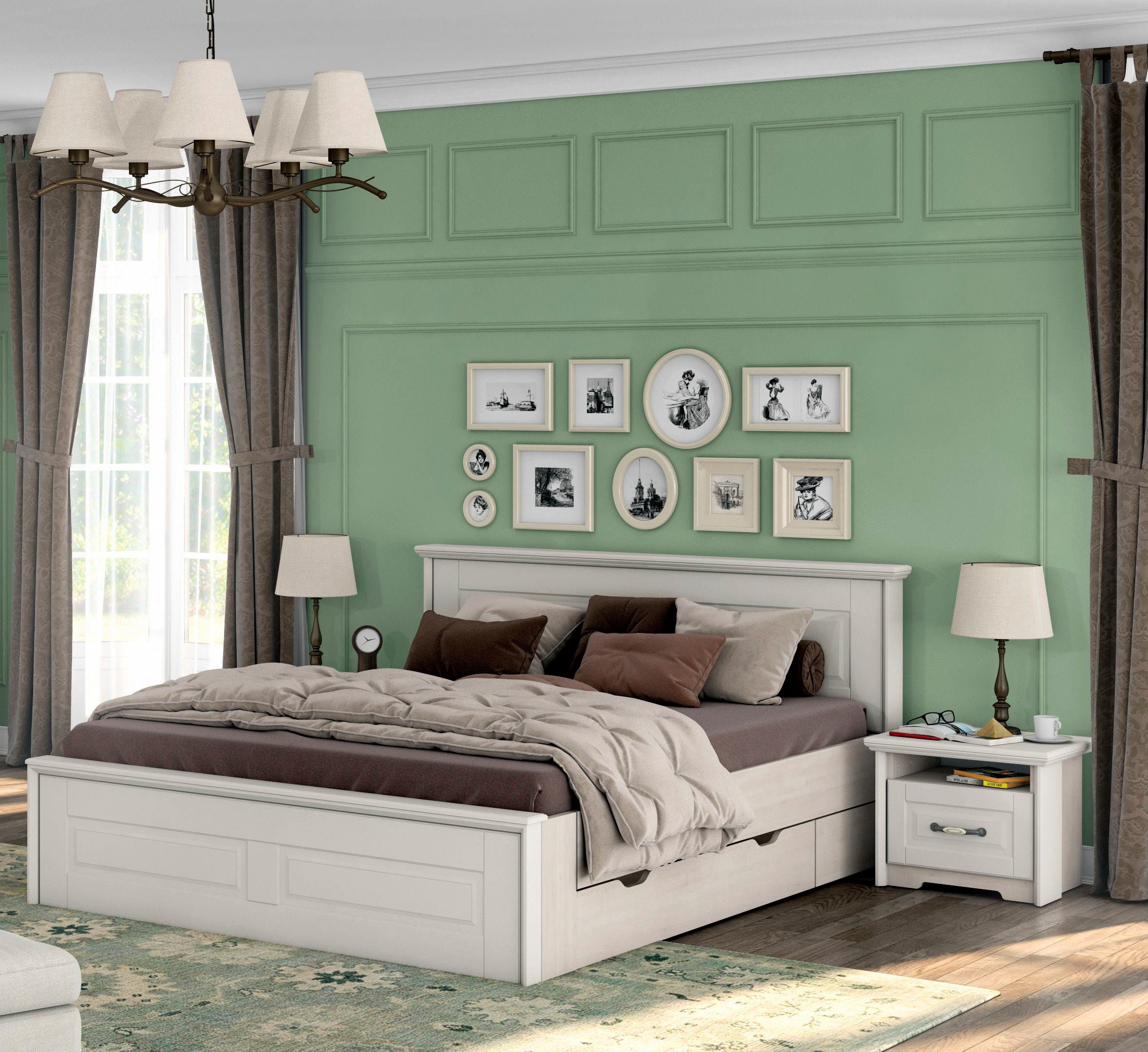 Home affaire Nachtkastje Evergreen, Afmetingen: B/D/H 56/42/45cm, Soft-Close-functie