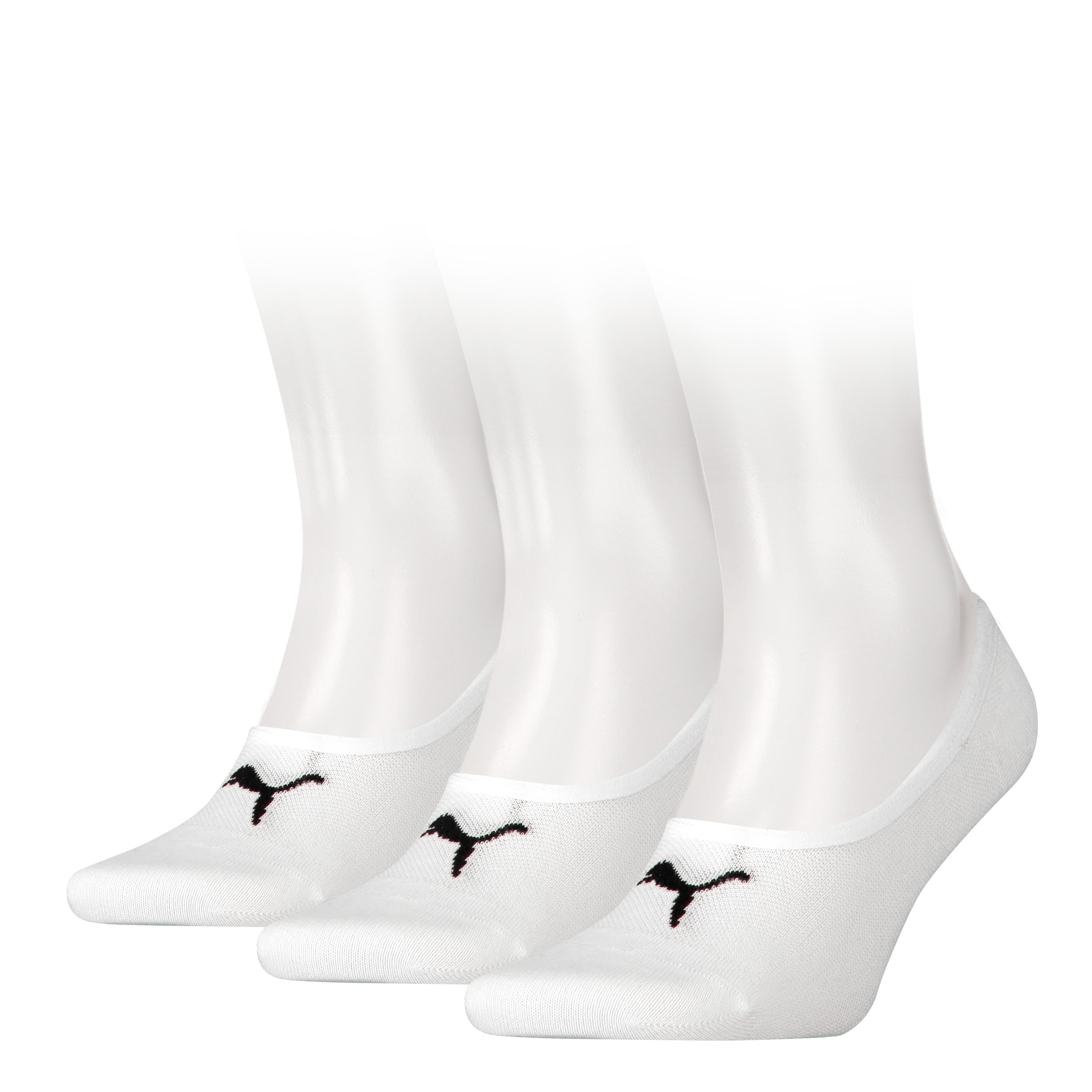 PUMA Enkelsokken PUMA UNISEX FOOTIE 3P (3 paar) unisex sokken maat 43-46 wit