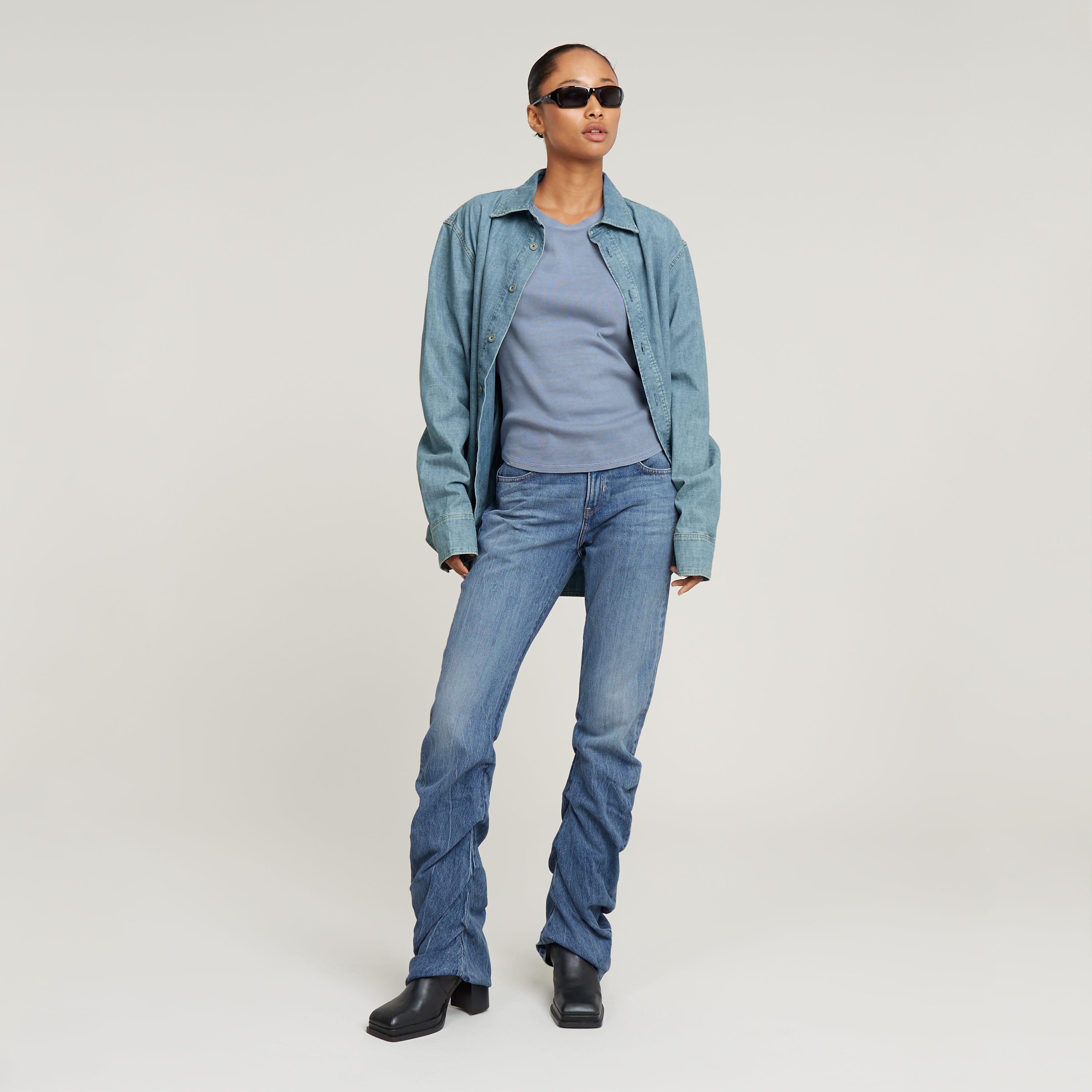 G-Star RAW Shirt met lange mouwen Tops Overdyed slim