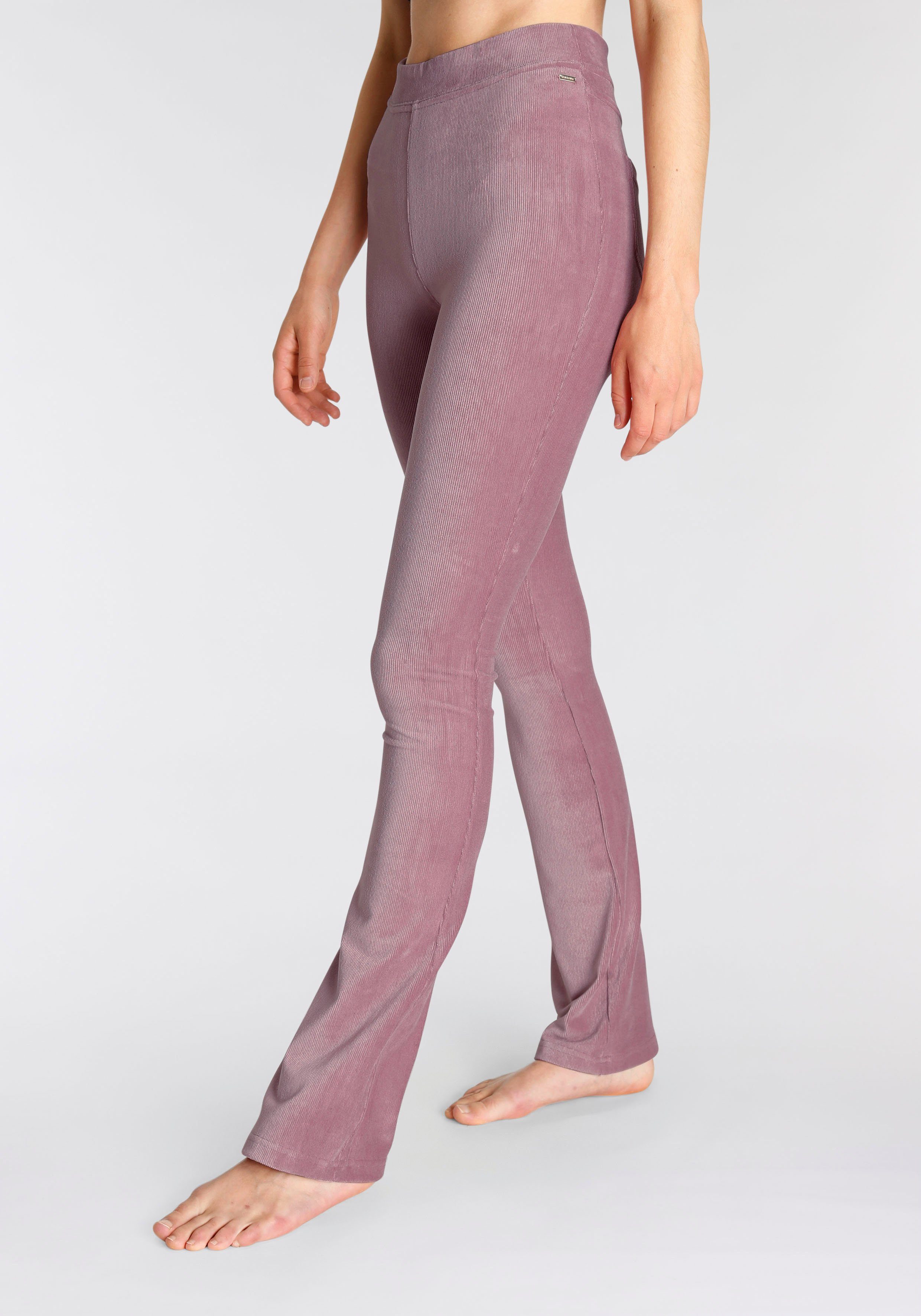 Lascana Jazzpants uit zacht materiaal in cordlook, loungewear