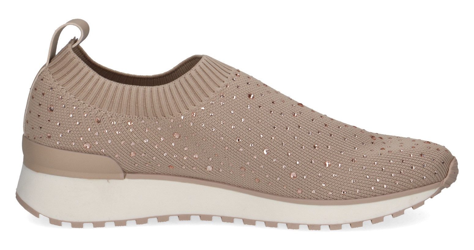 Caprice Slip-on sneakers slipper, vrijetijdsschoen, lage schoen met fonkelende strass-steentjes